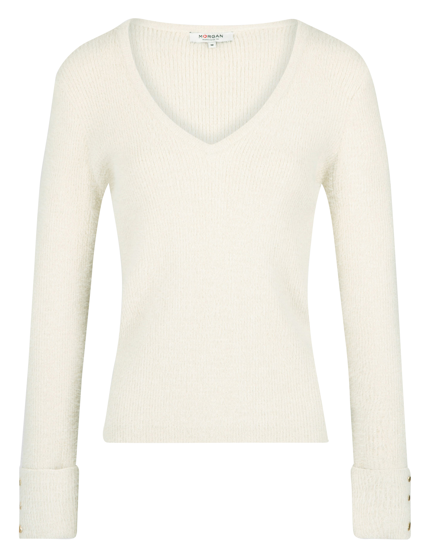 Pull V en maille mélangée MORGAN