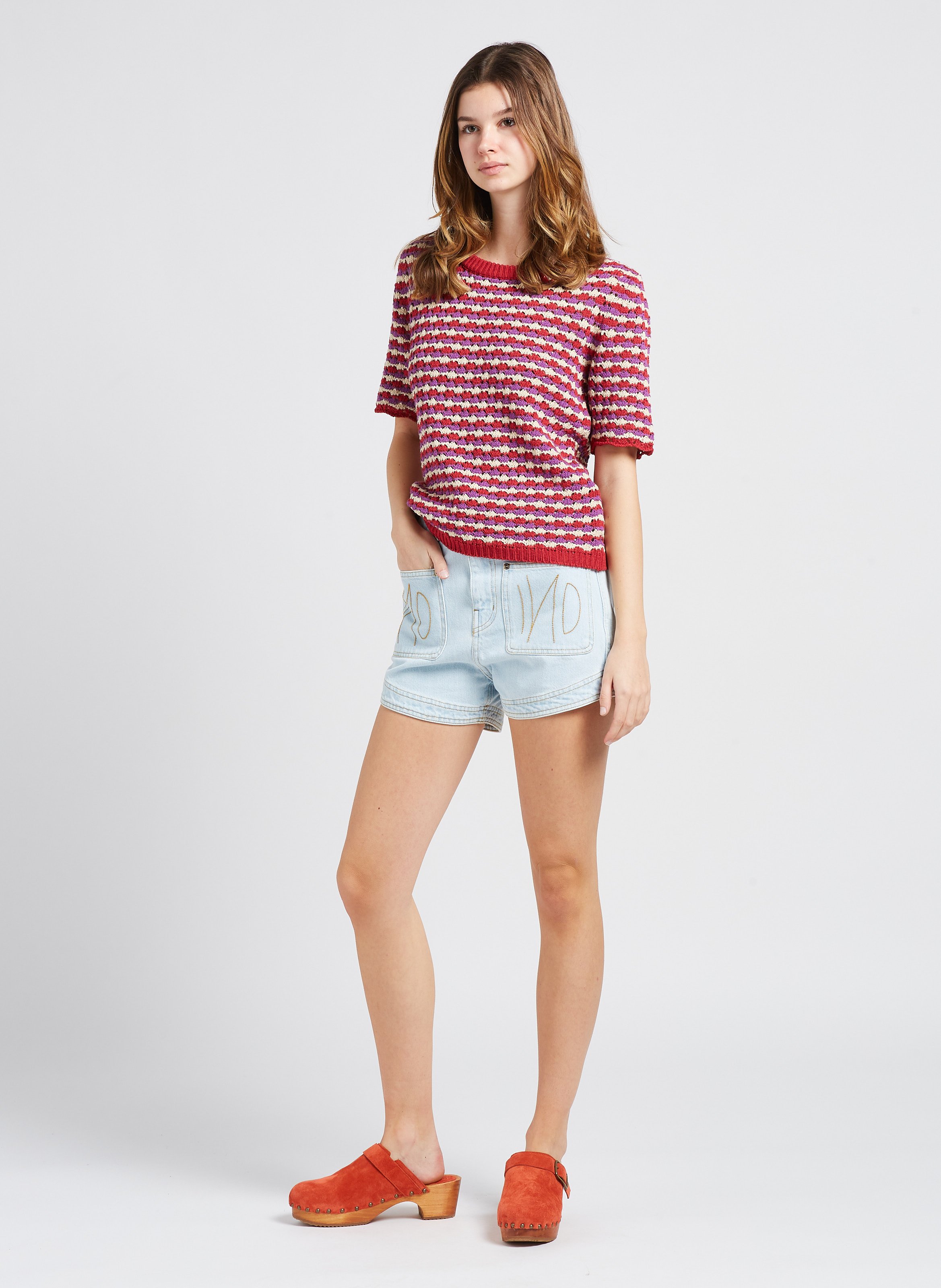 Short cotton shorts INDEE Faded jeans