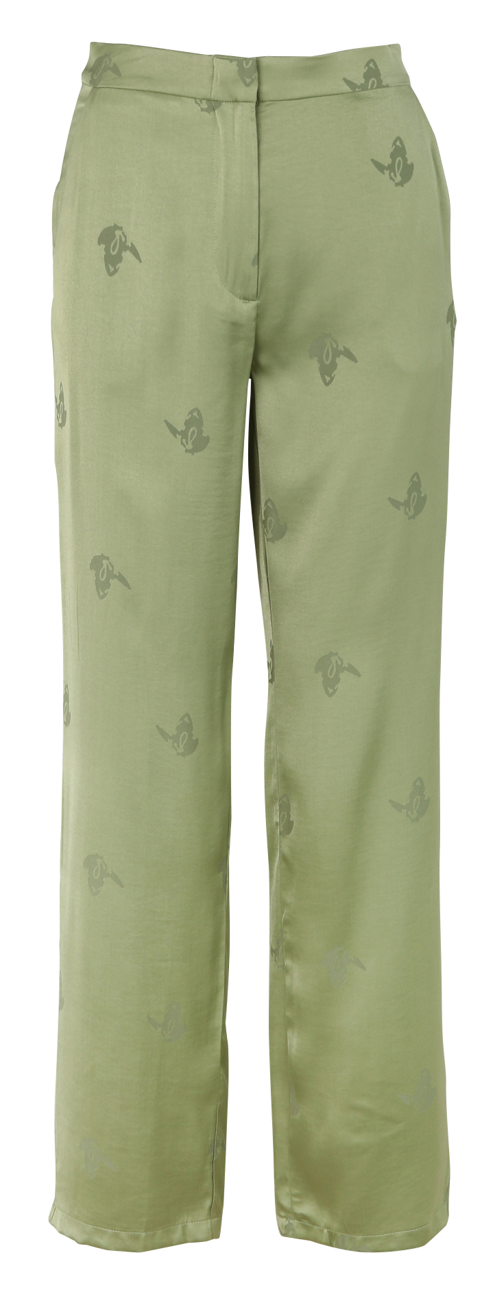 Pantalon droit à motif papillon VILA Vert