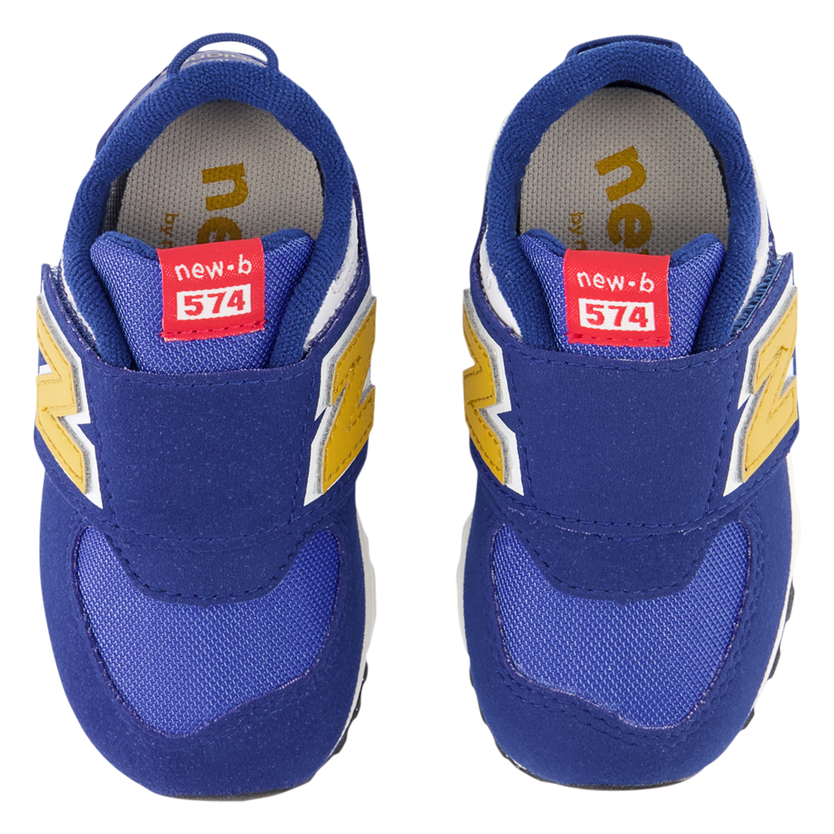 Baskets basses bi-matière à scratchs NEW BALANCE Bleu