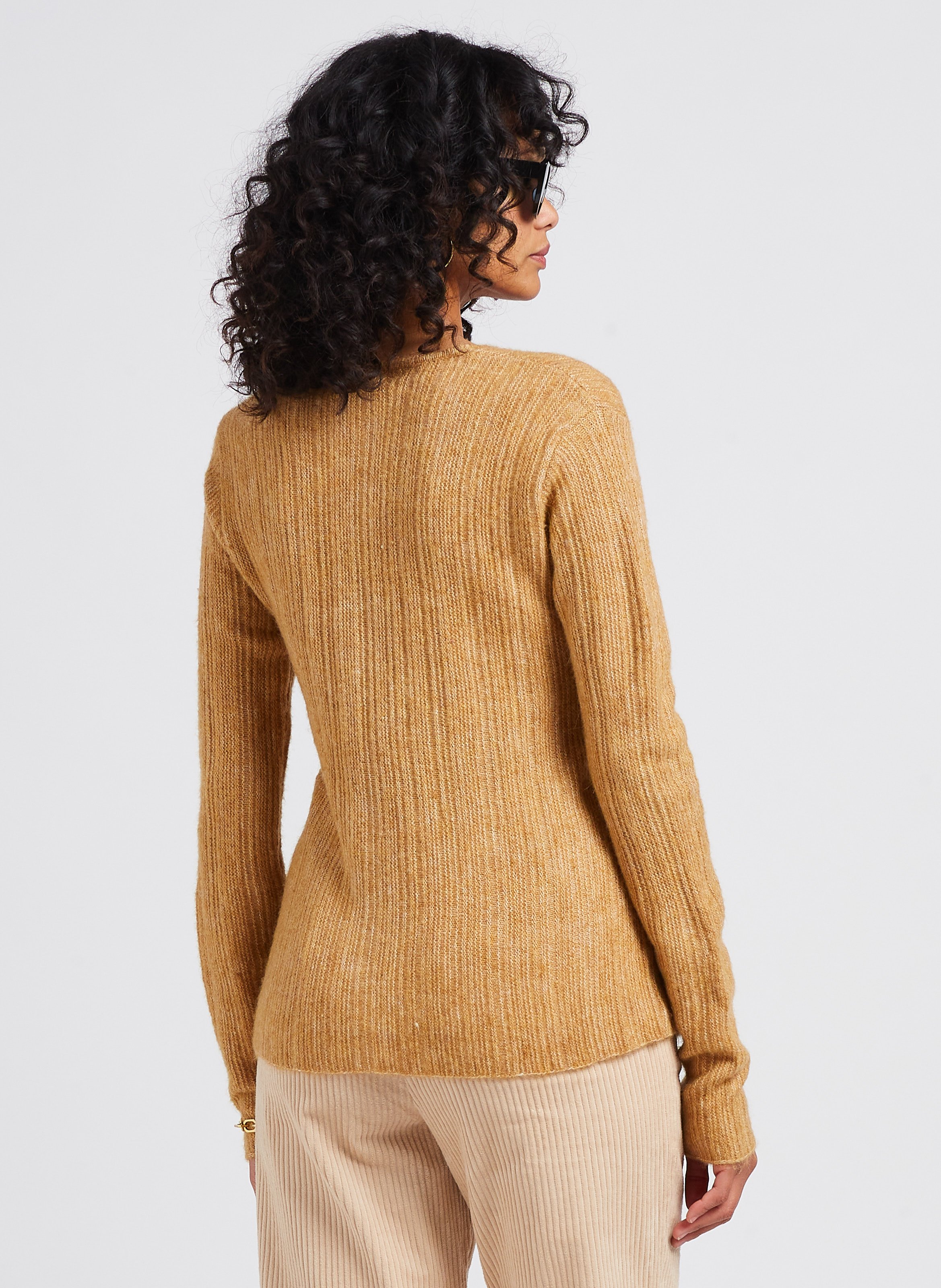 Crossover knit clearance jumper