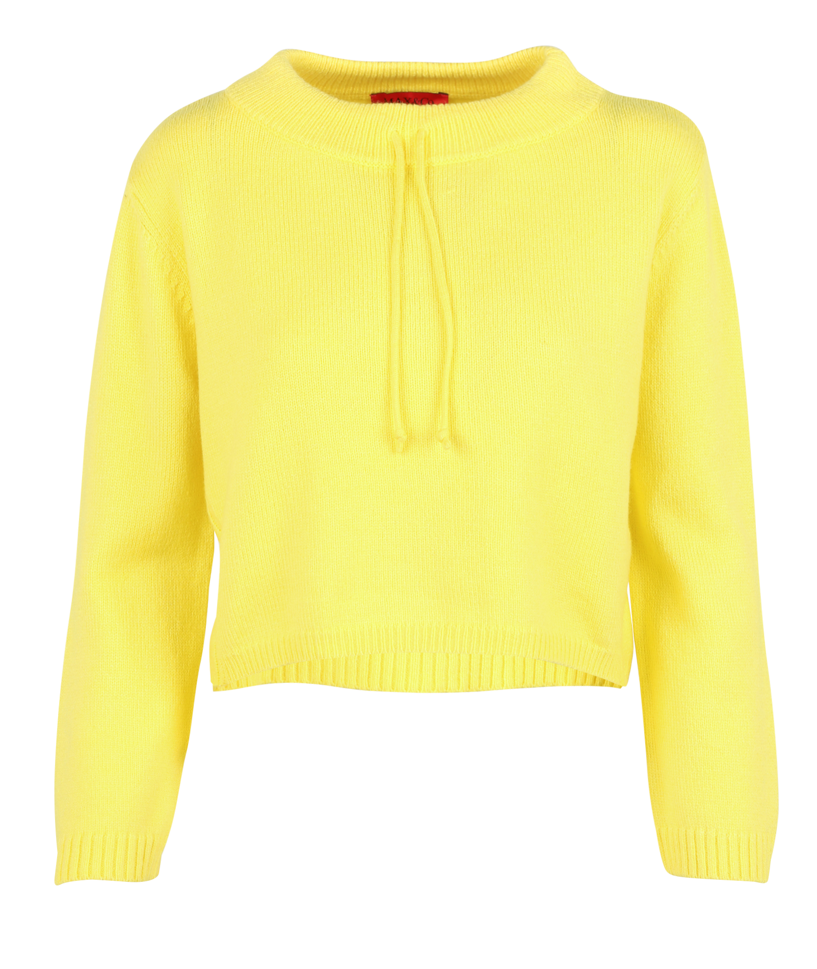 Cropped round-neck cotton-blend sweater MAX&Co. Yellow