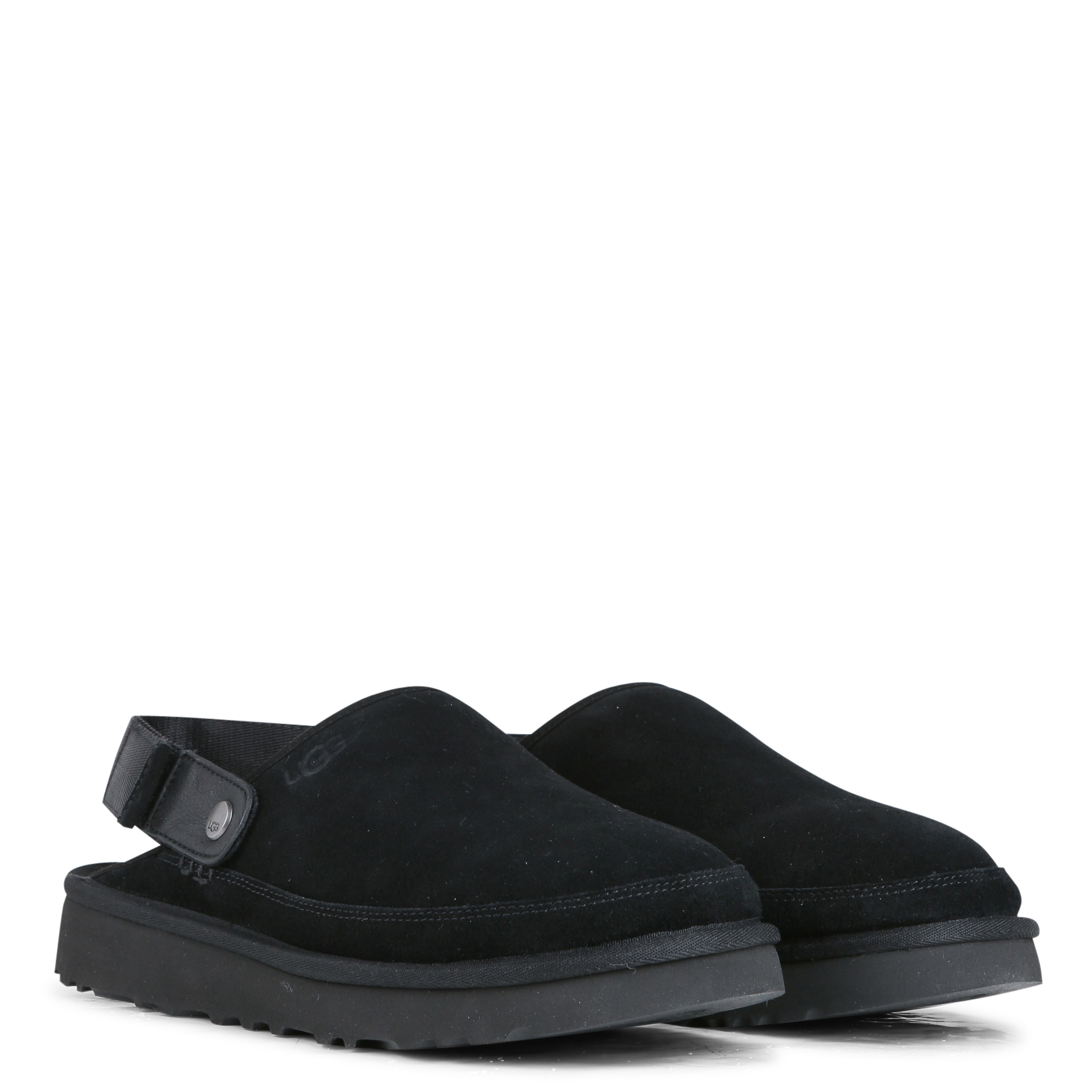 Leather platform clogs UGG Black