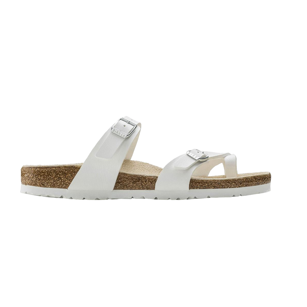 Faux leather sandals BIRKENSTOCK White