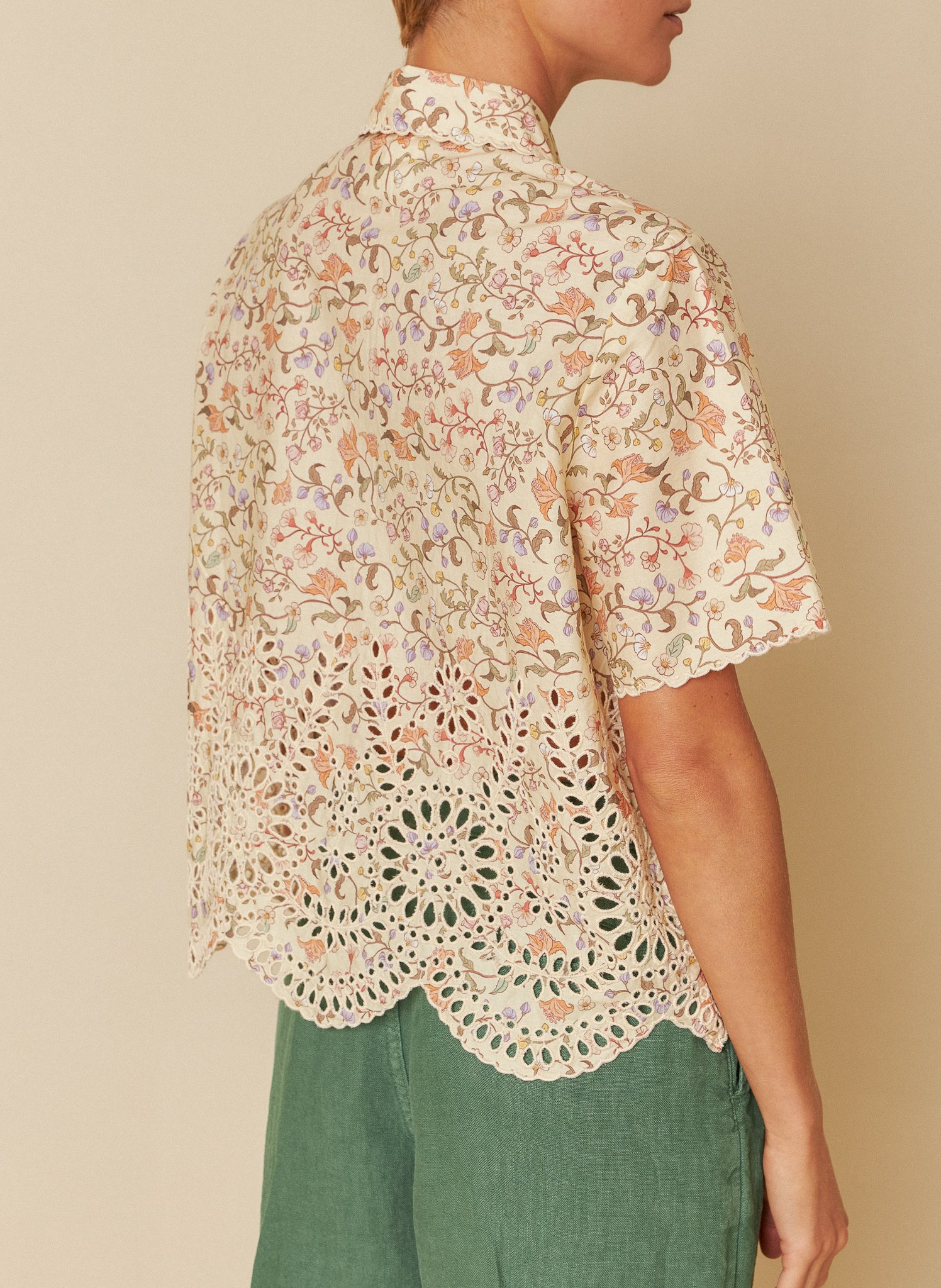 Cibelle printed shirt INDI & COLD Beige