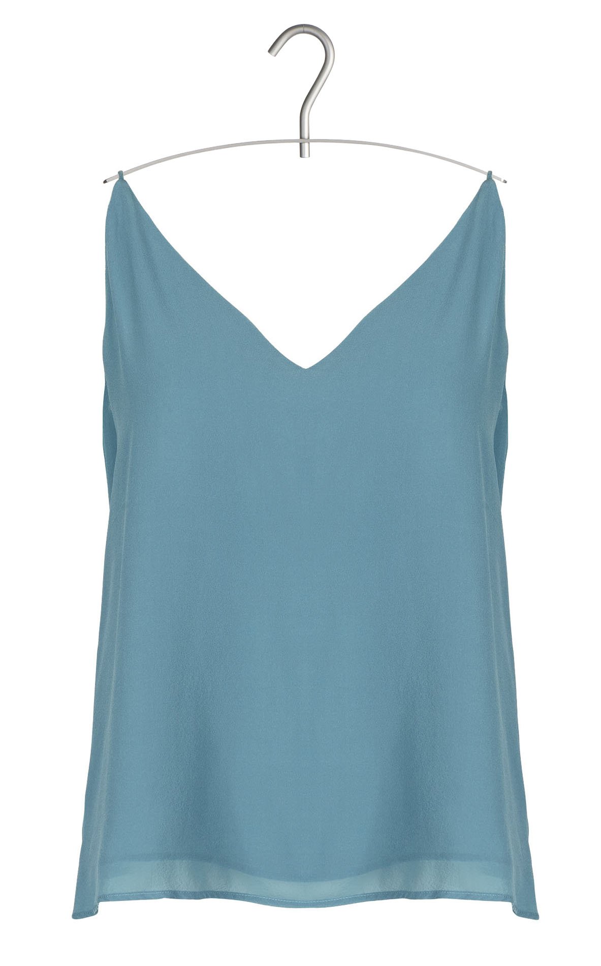 Top Oran en soie ATTIC AND BARN Bleu