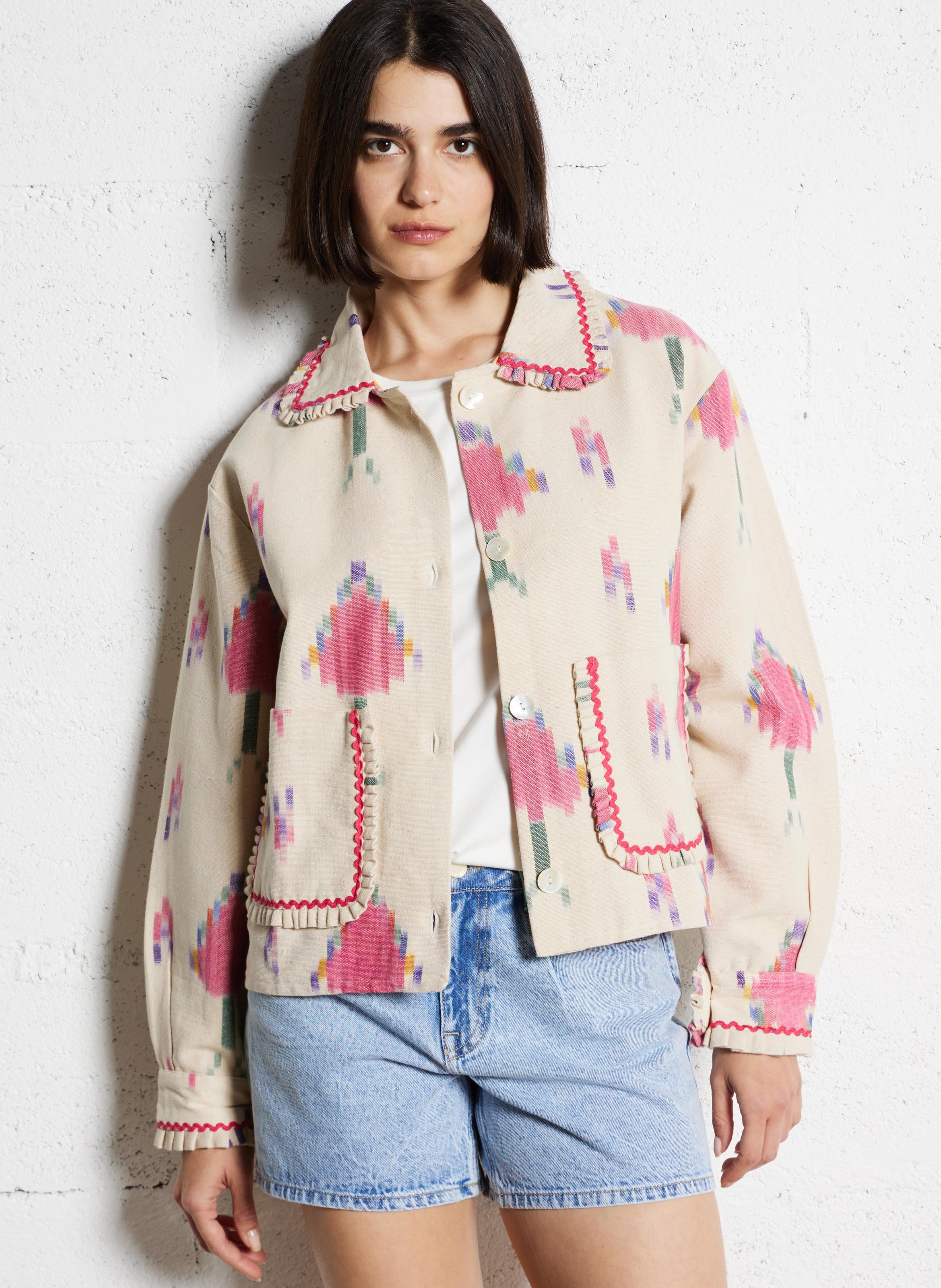 Veste col classique en coton AUTRE AURA Multicolore