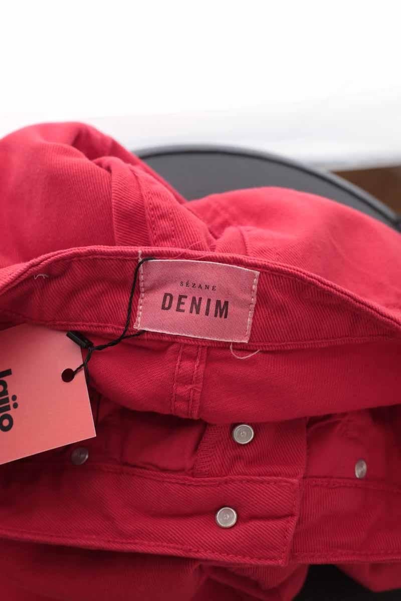 Straight-leg cotton jeans SEZANE - Seconde main Red