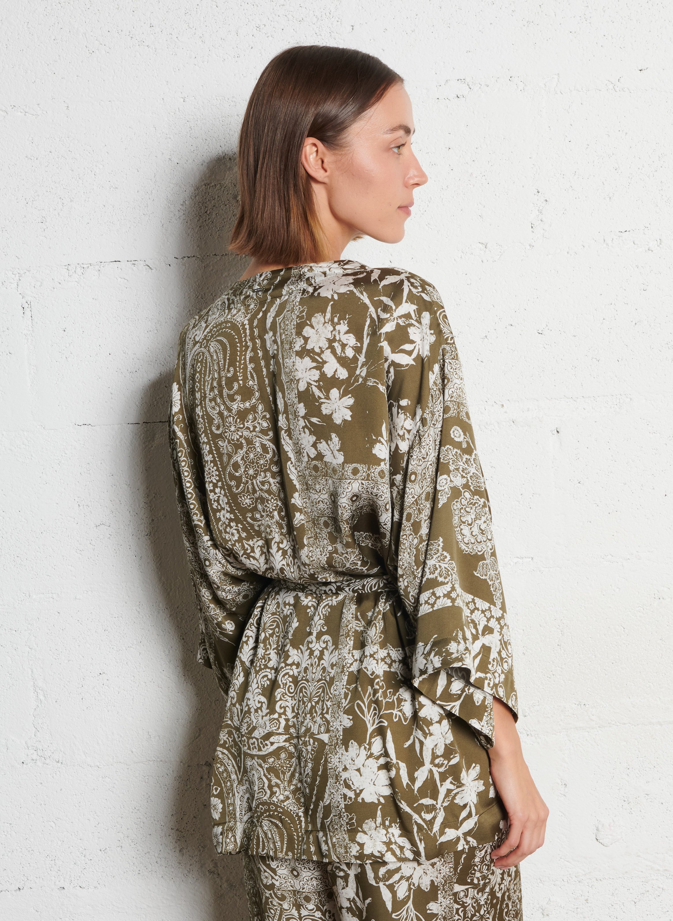 Loose-fit printed shirt IKKS Khaki