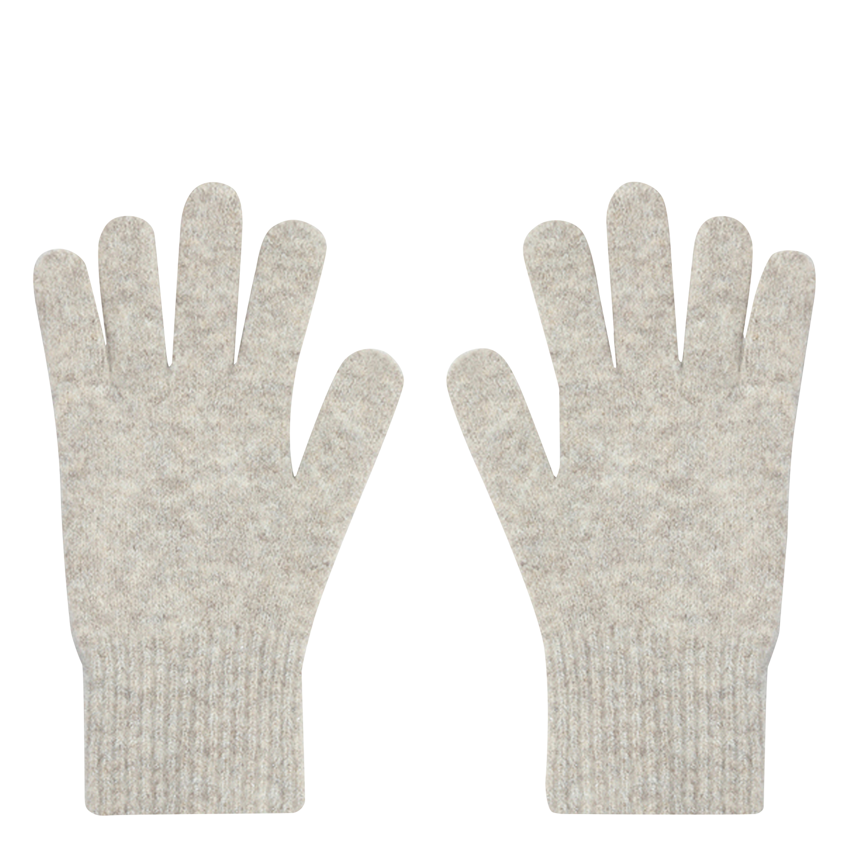 Einfarbige gestrickte Handschuhe GRACE ET MILA Beige