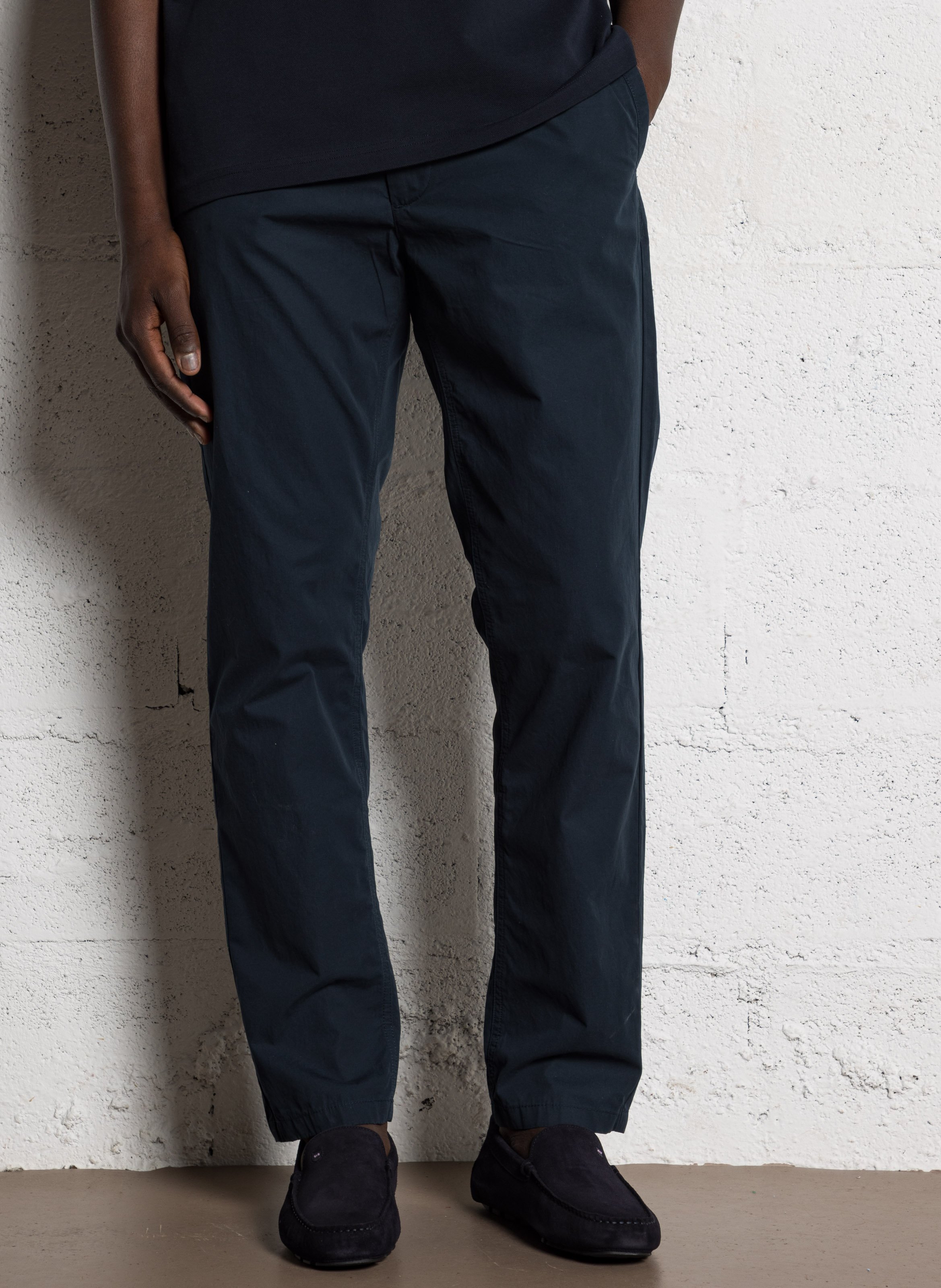 Pantalon droit en coton bio KNOWLEDGE COTTON APPAREL Bleu