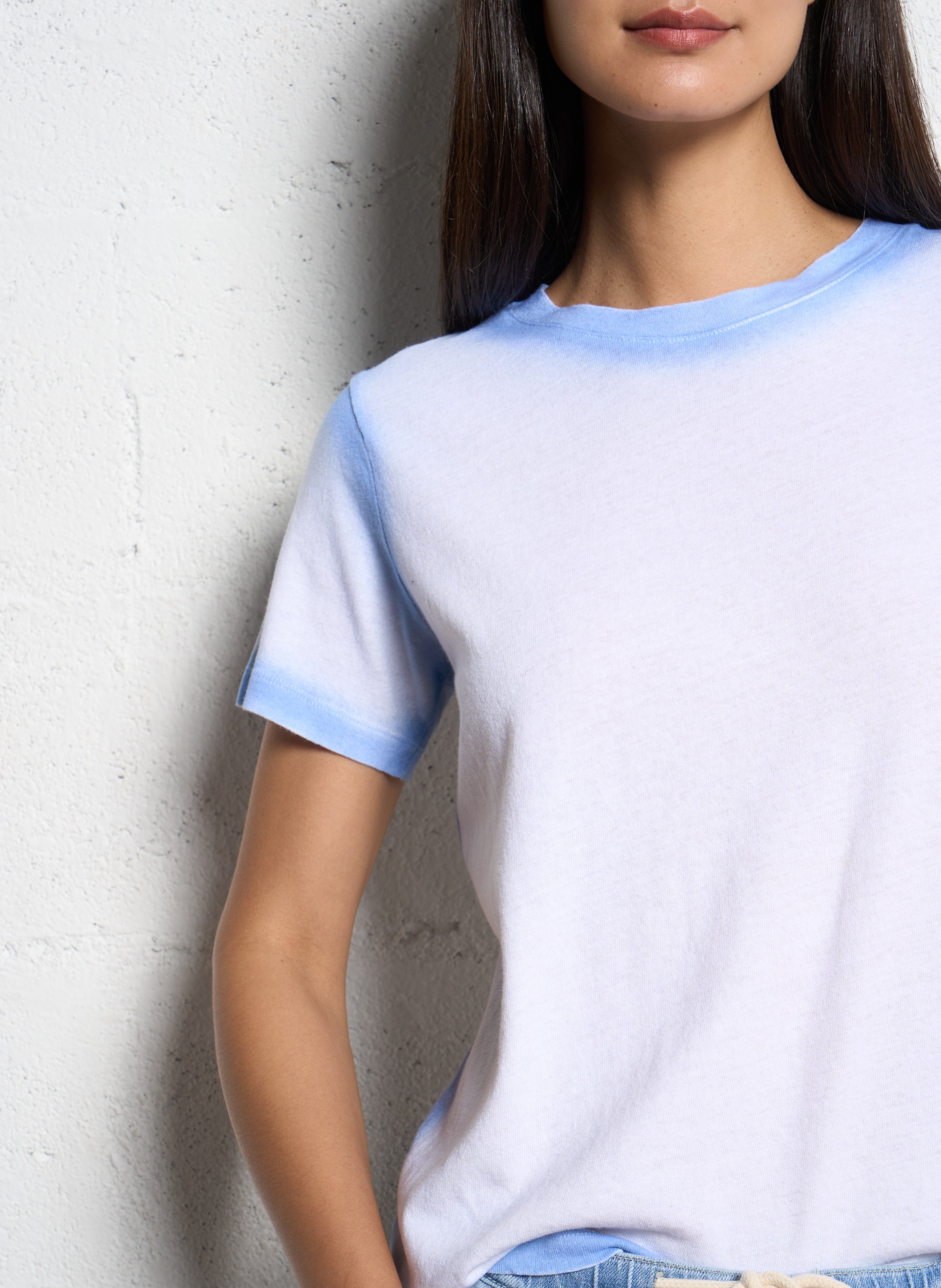 Round-neck linen T-shirt KUJTEN Blue