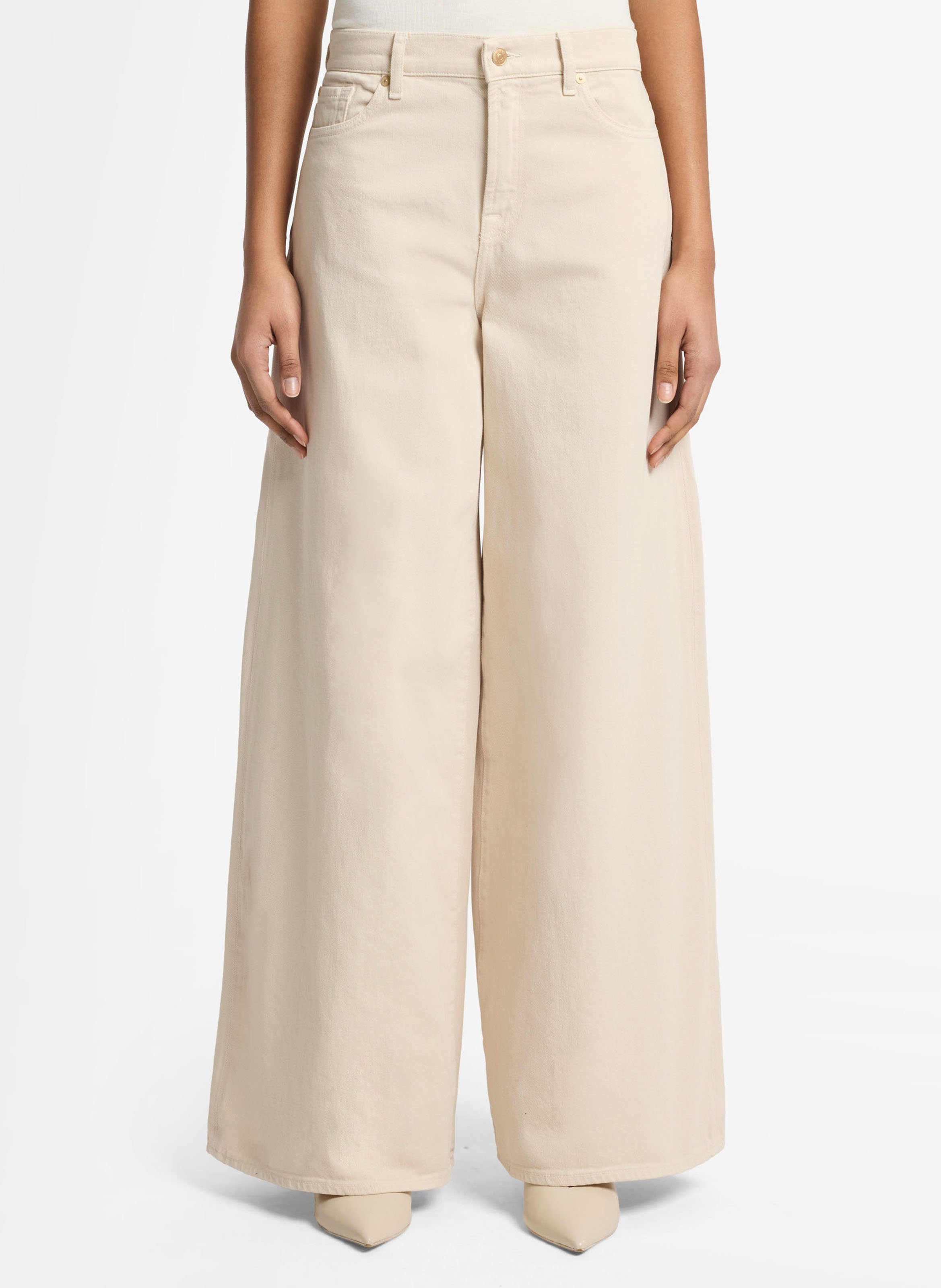 Gekleurde straight-fit jeans met 5 zakken 7 FOR ALL MANKIND Wit