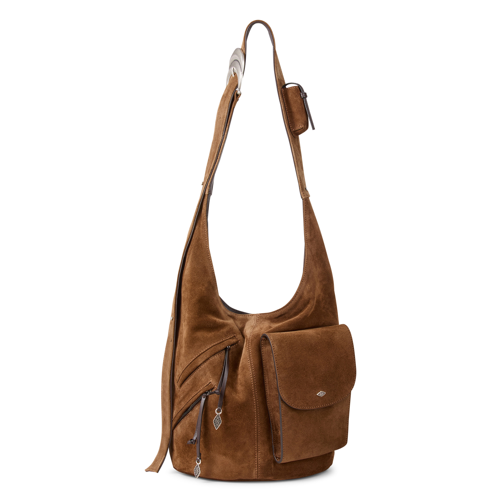 Schoudertas met meerdere zakken van leer BA&SH