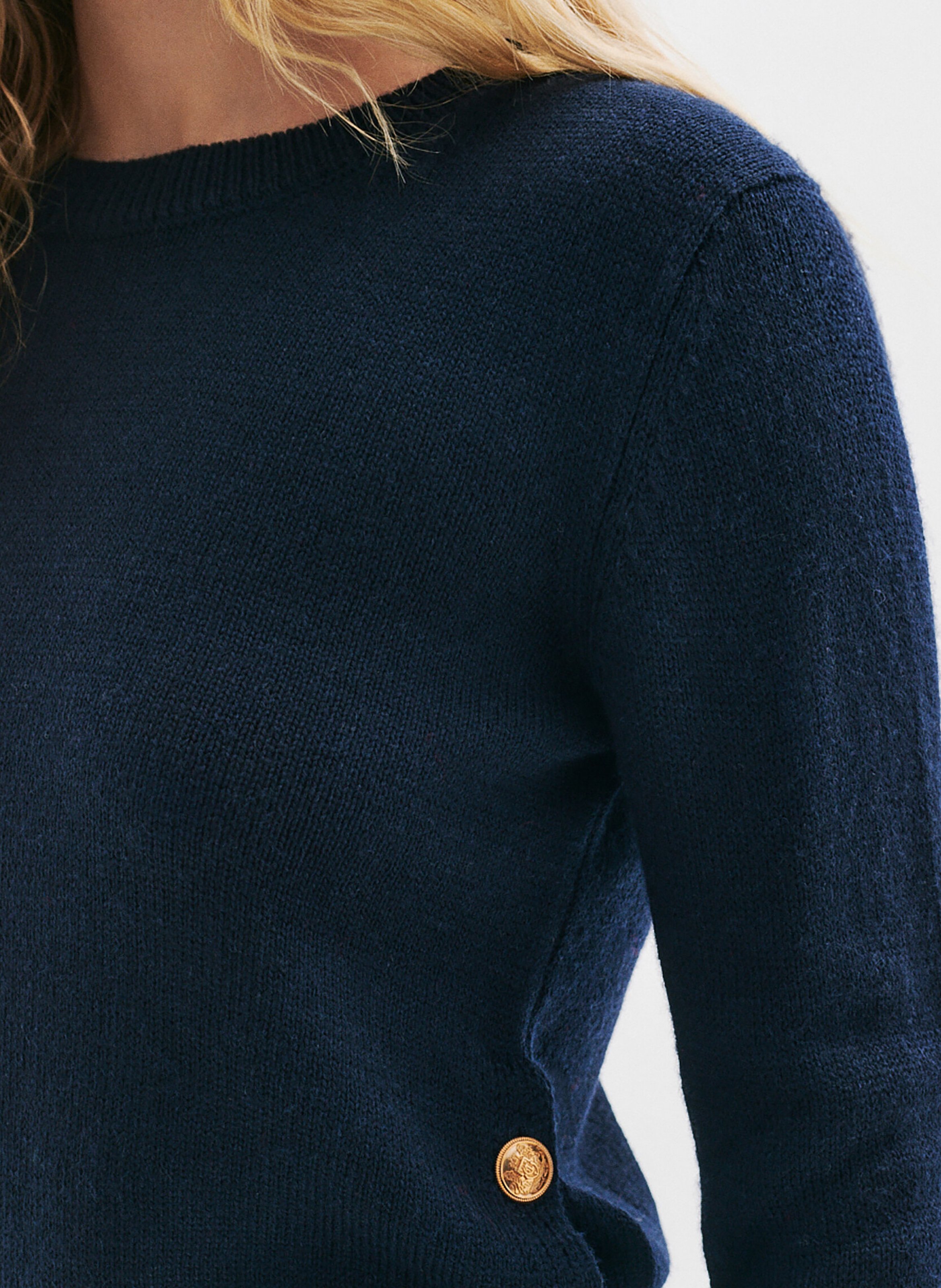 Alpaca wool sweater CAROLL Blue