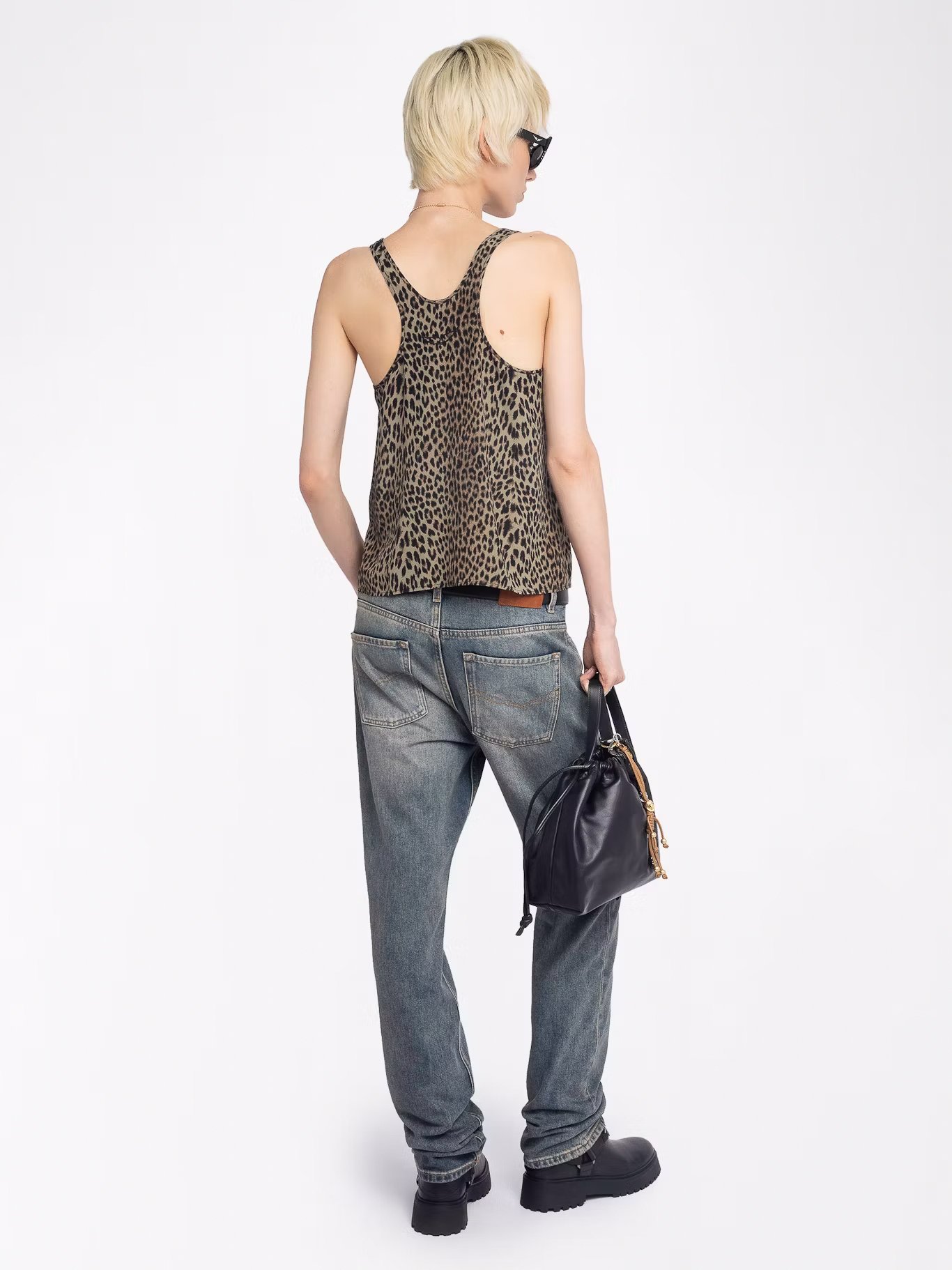 Oversized Leopard Tank Top ZADIG&VOLTAIRE Green