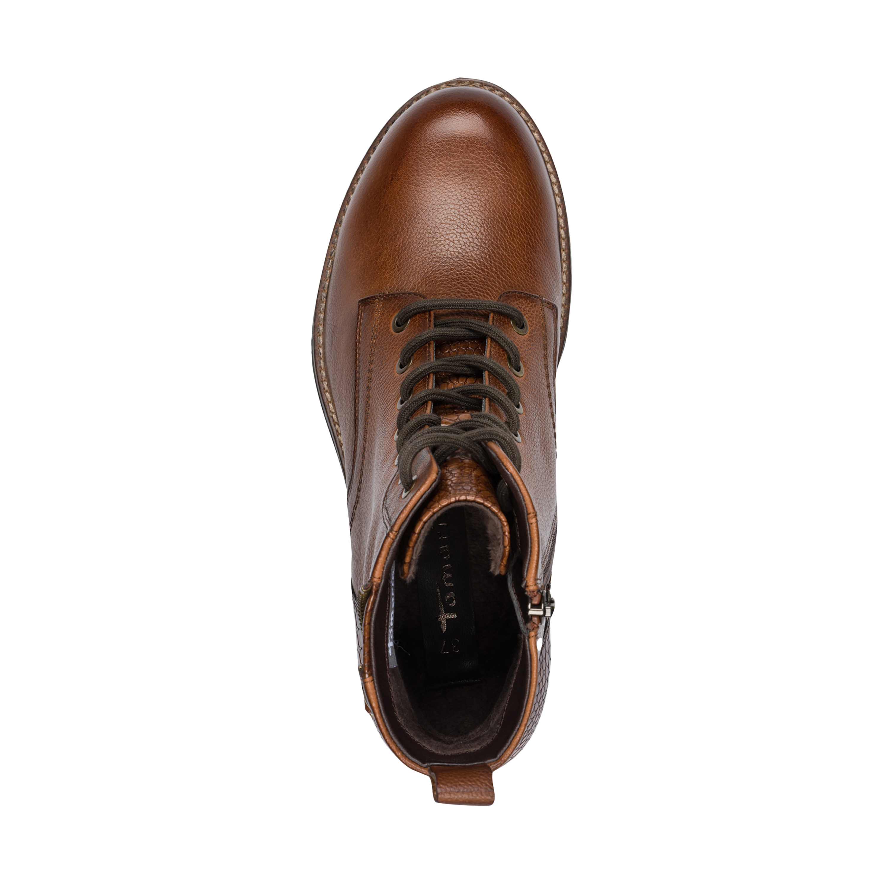 Leather ankle boots TAMARIS Brown