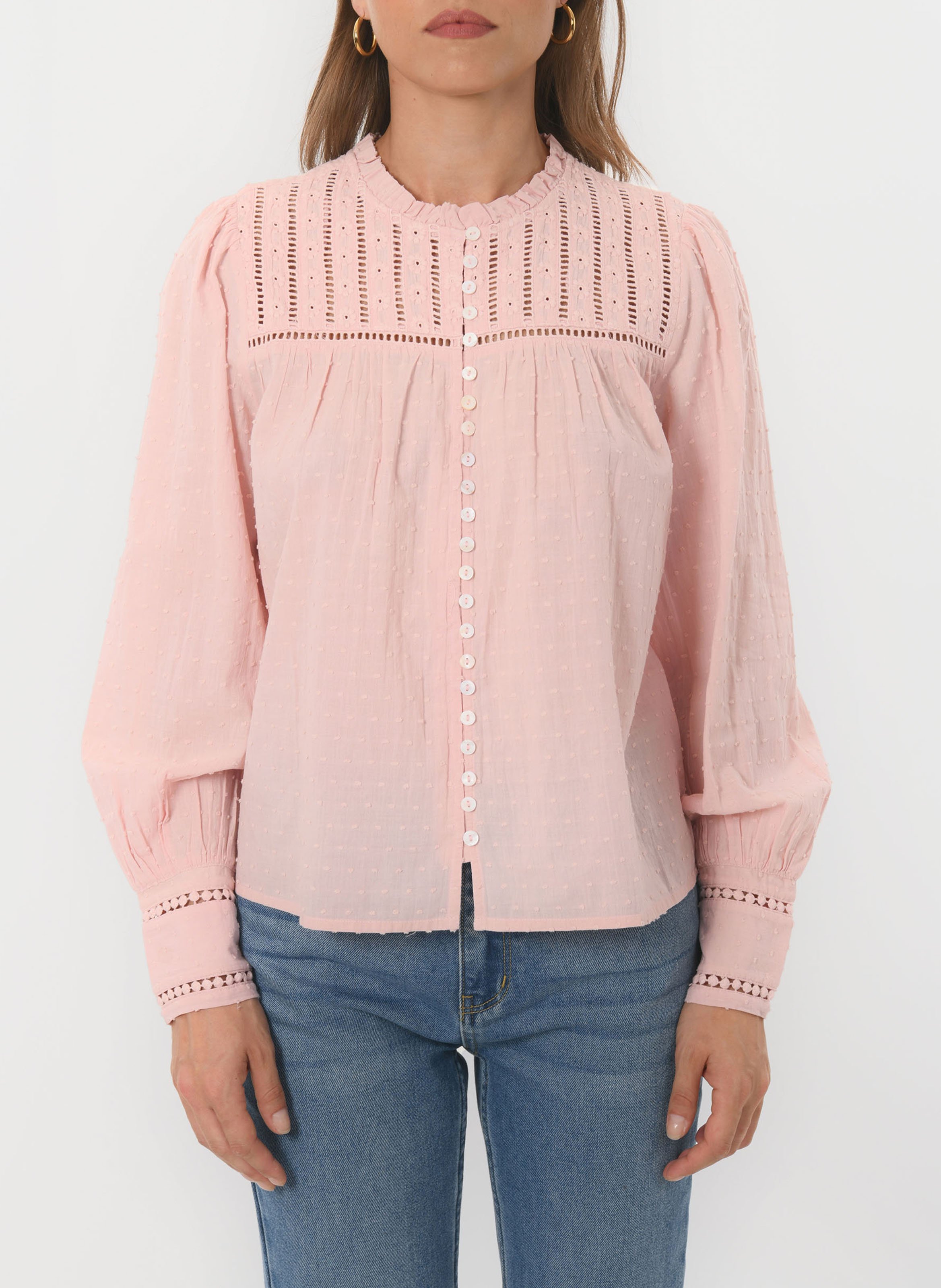 Rechte katoenen blouse KOOKAI