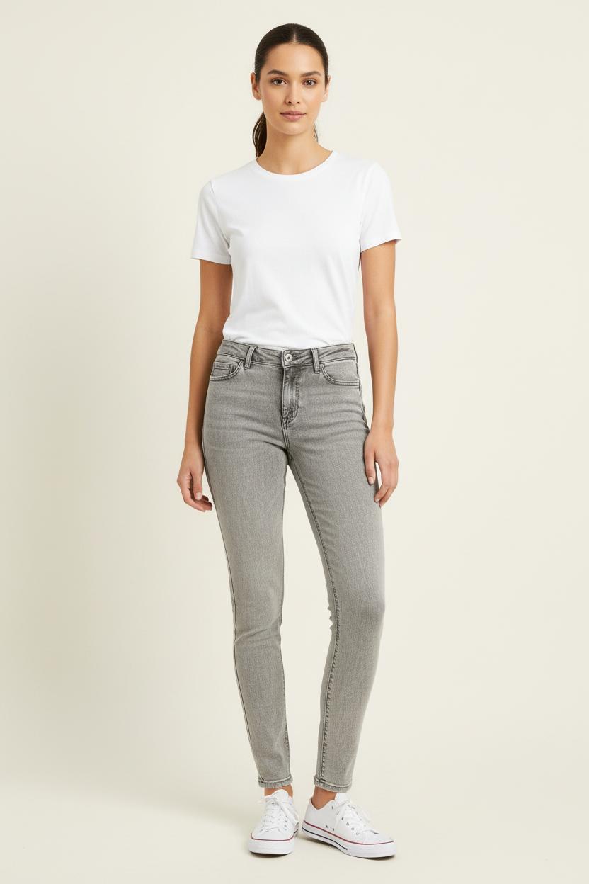 Cropped slim jeans with studs LEVI'S - Seconde main Grey