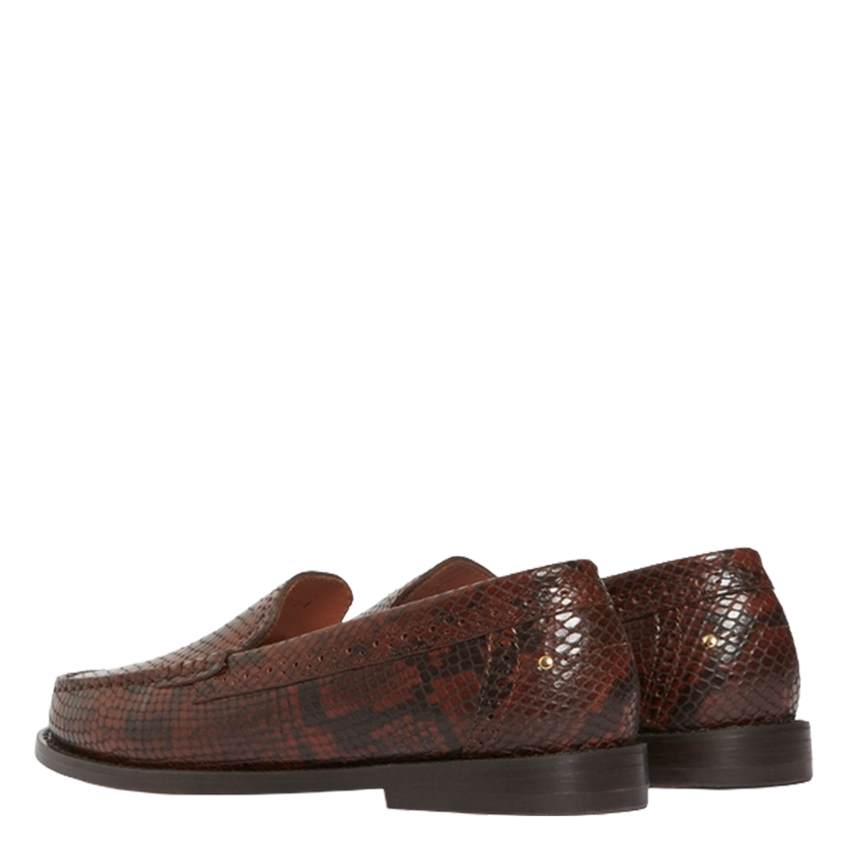 Mocassins en cuir effet python VANESSA BRUNO Marron