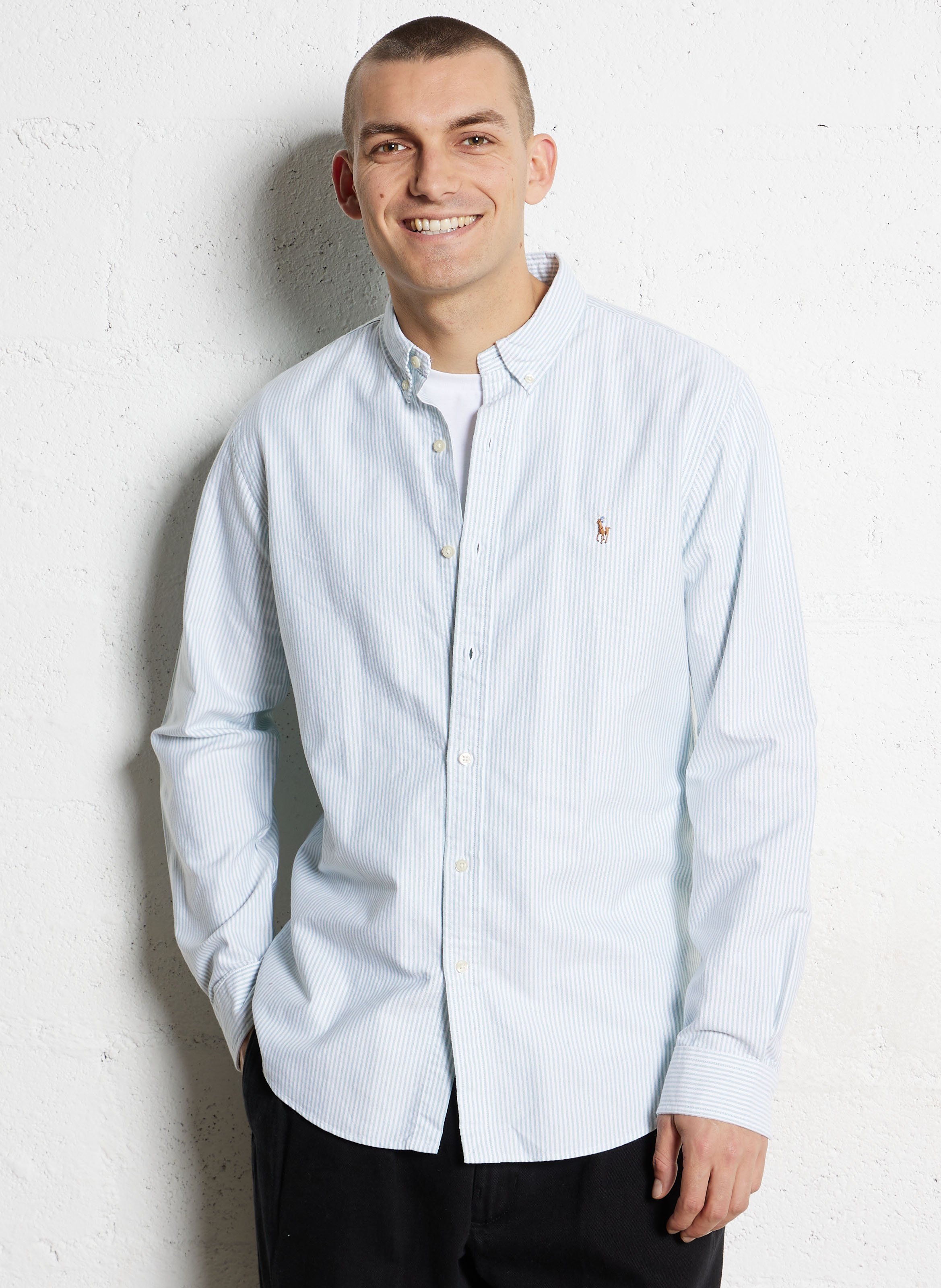 Chemise col classique en coton POLO RALPH LAUREN Vert