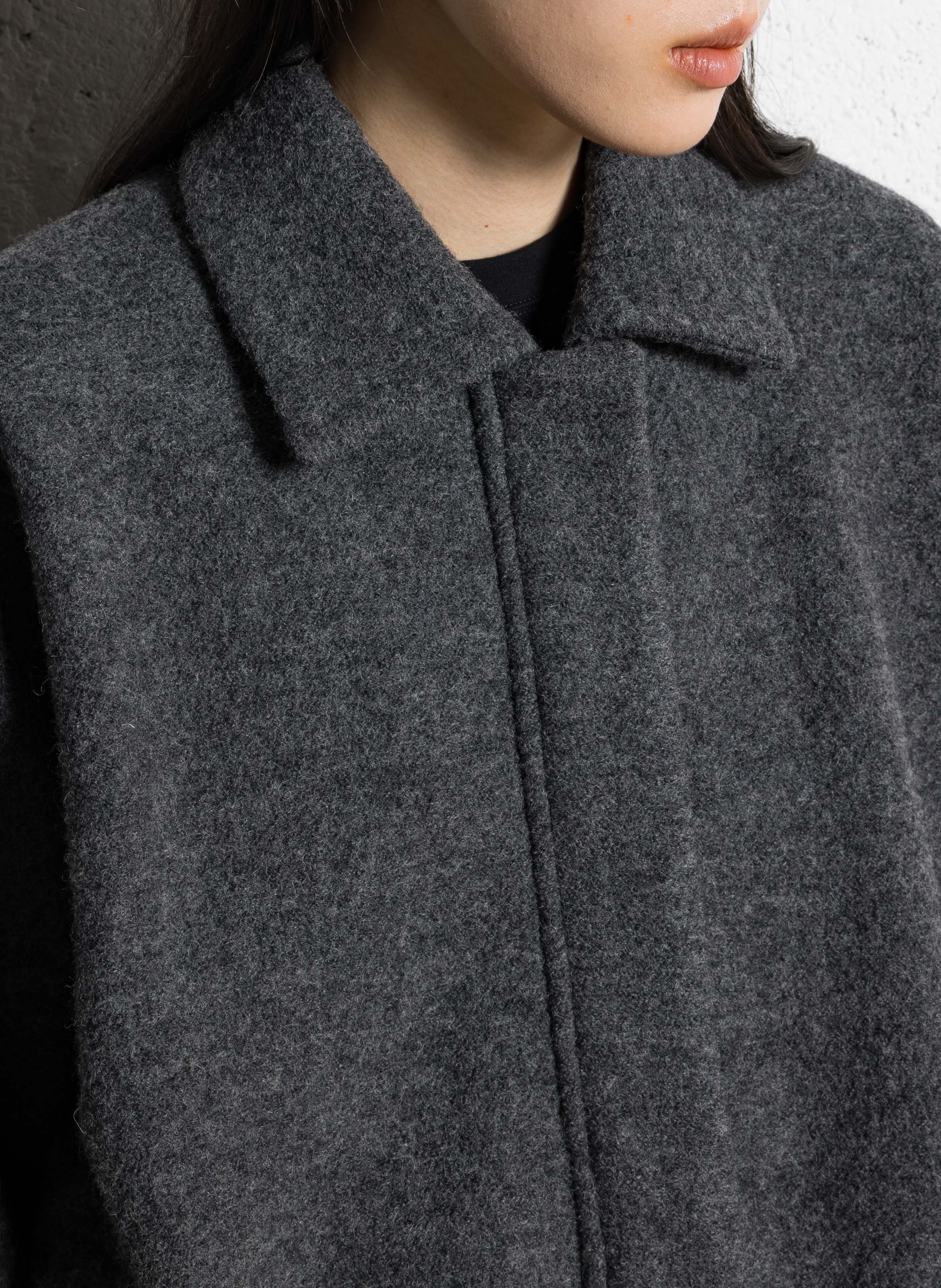 Oversized jas met klassieke kraag van wol IKKS Grijs