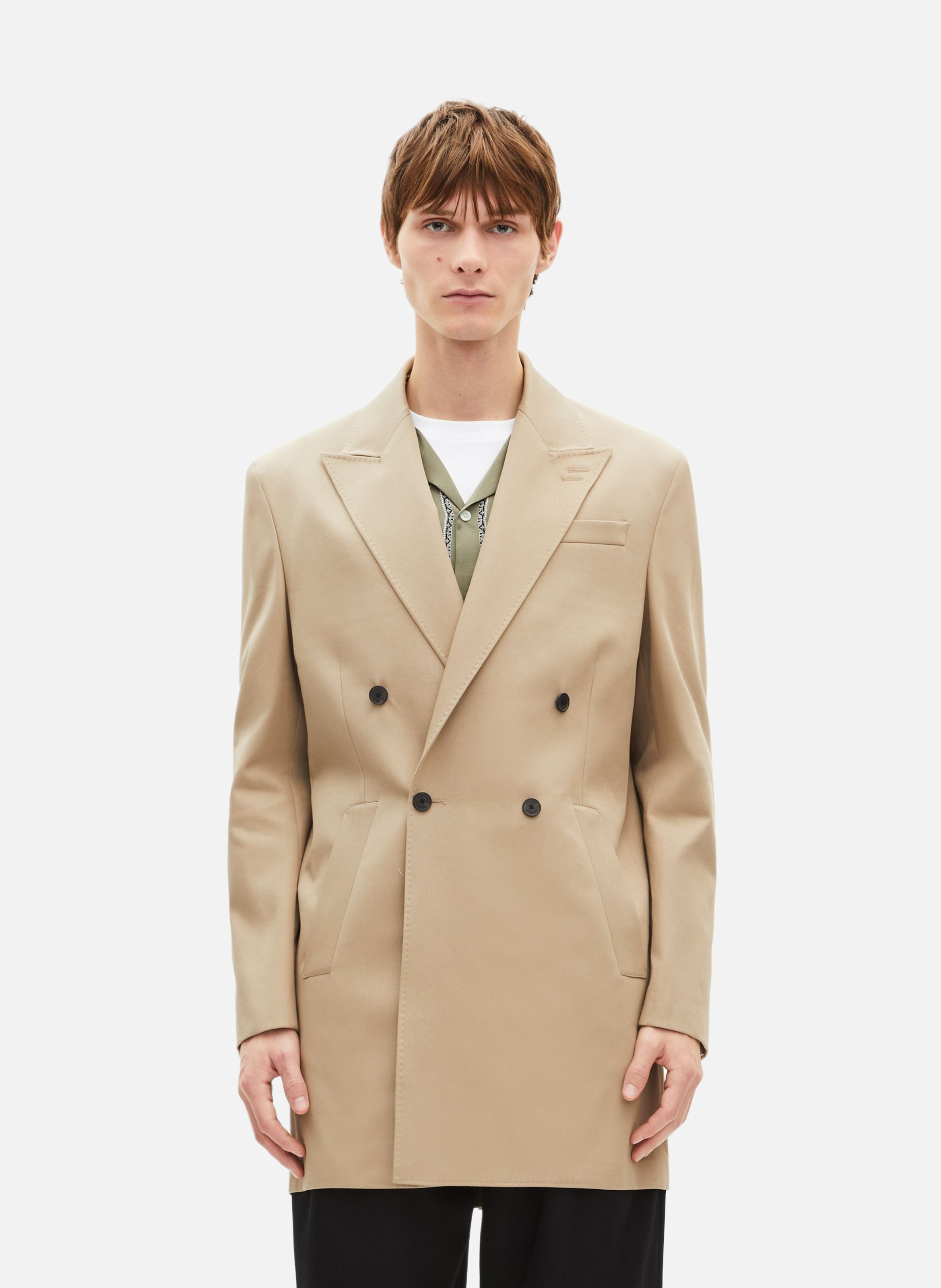 Long cross-over coat THE KOOPLES Beige
