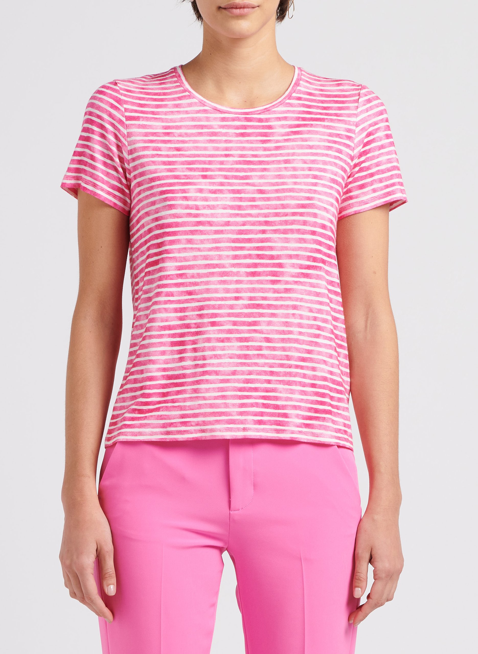 Marineshirt met ronde hals MAJESTIC FILATURES Roze