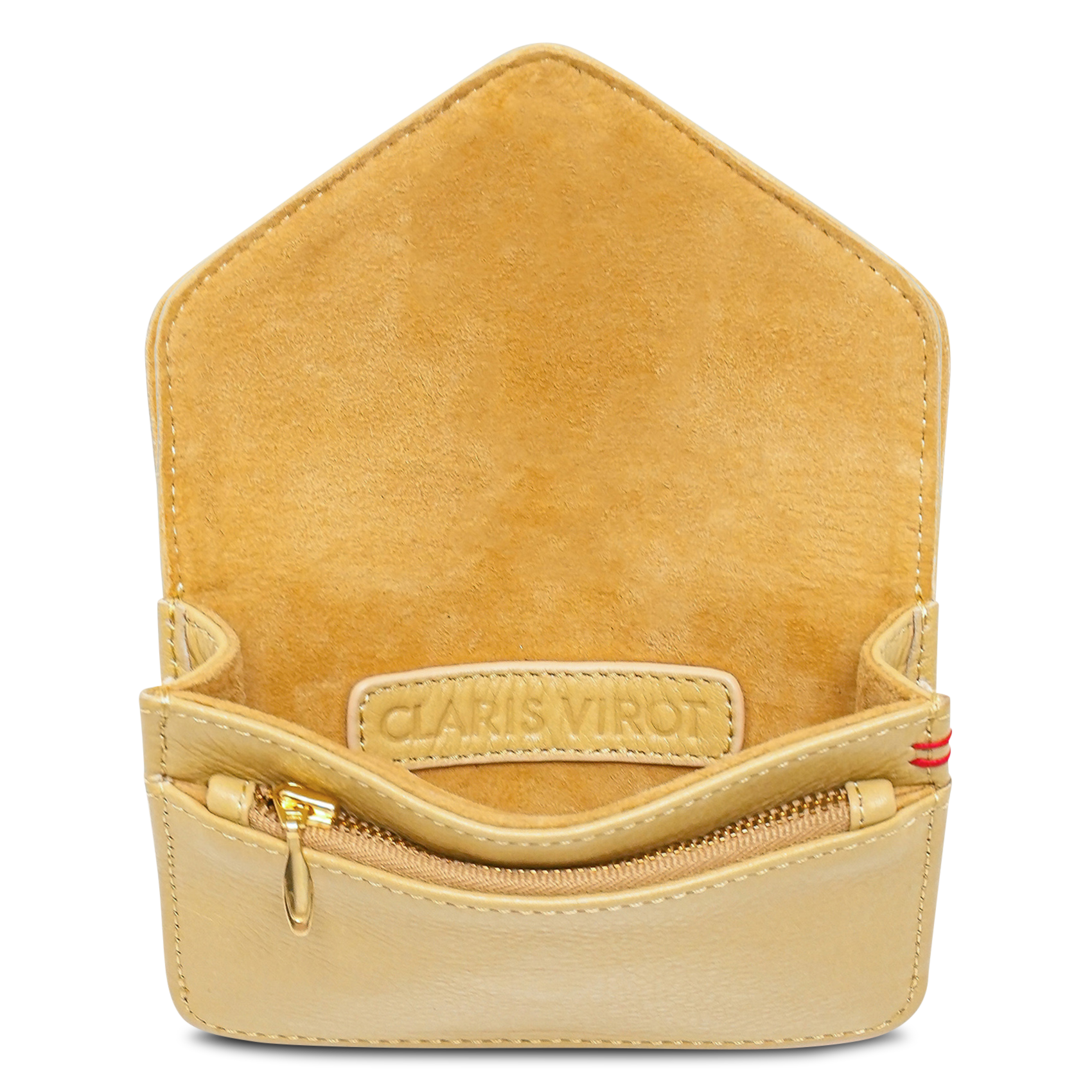 Porte-cartes en cuir CLARIS VIROT Beige