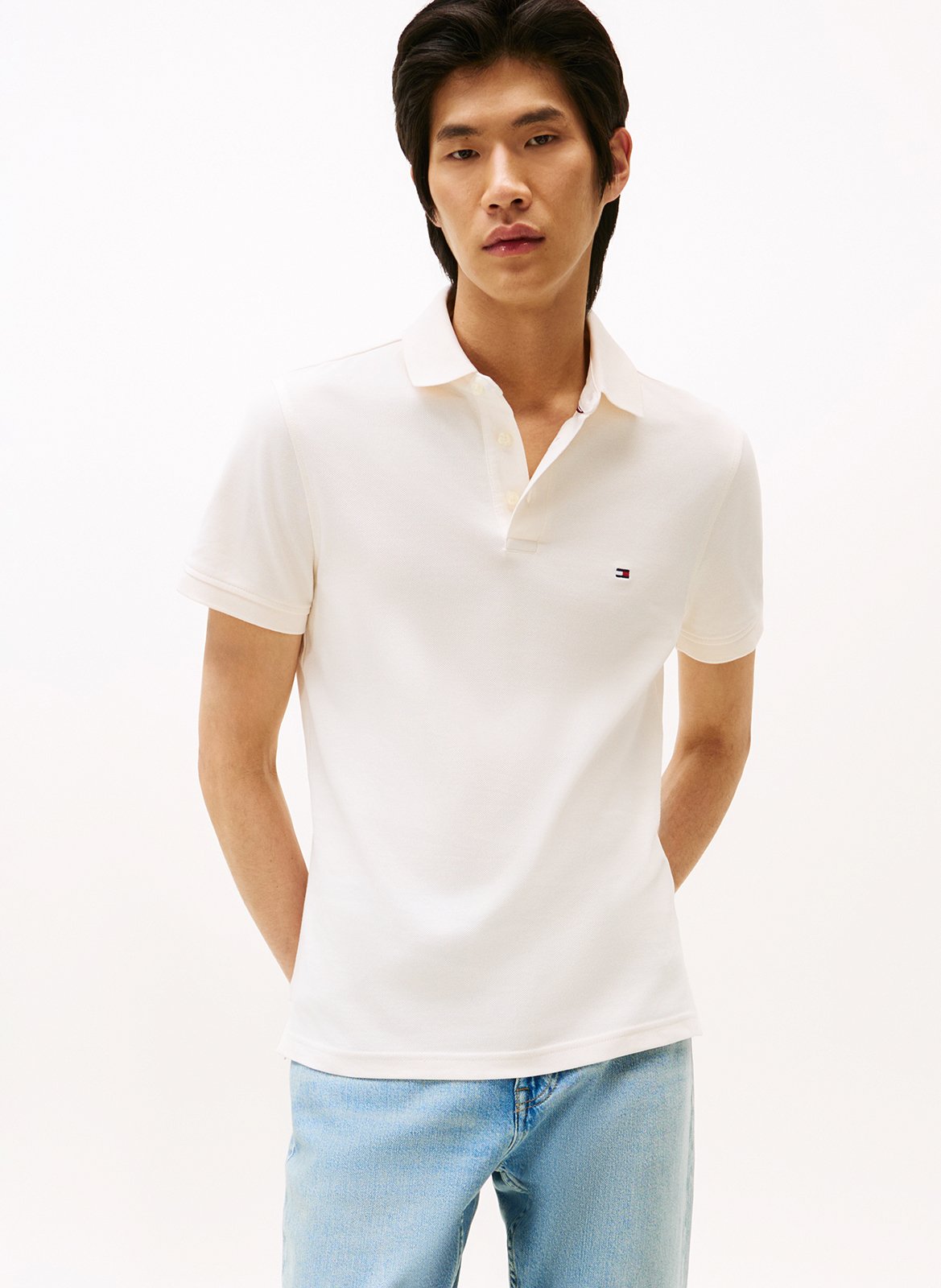 Slim-fit organic cotton polo shirt TOMMY HILFIGER