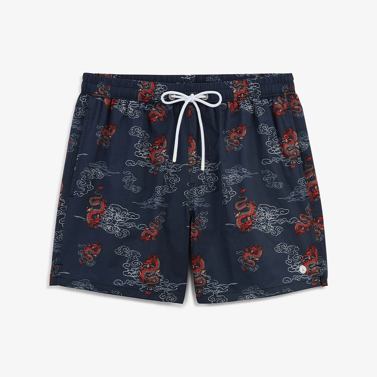 Dragon printed swim shorts SERGE BLANCO Blue