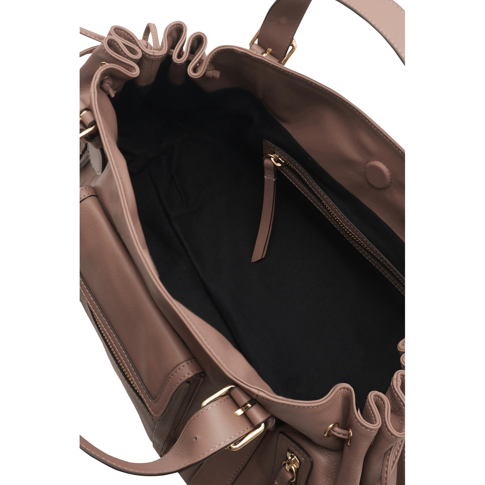 Bowlingtasche aus genarbtem Leder mit Reißverschluss GERARD DAREL Rosa