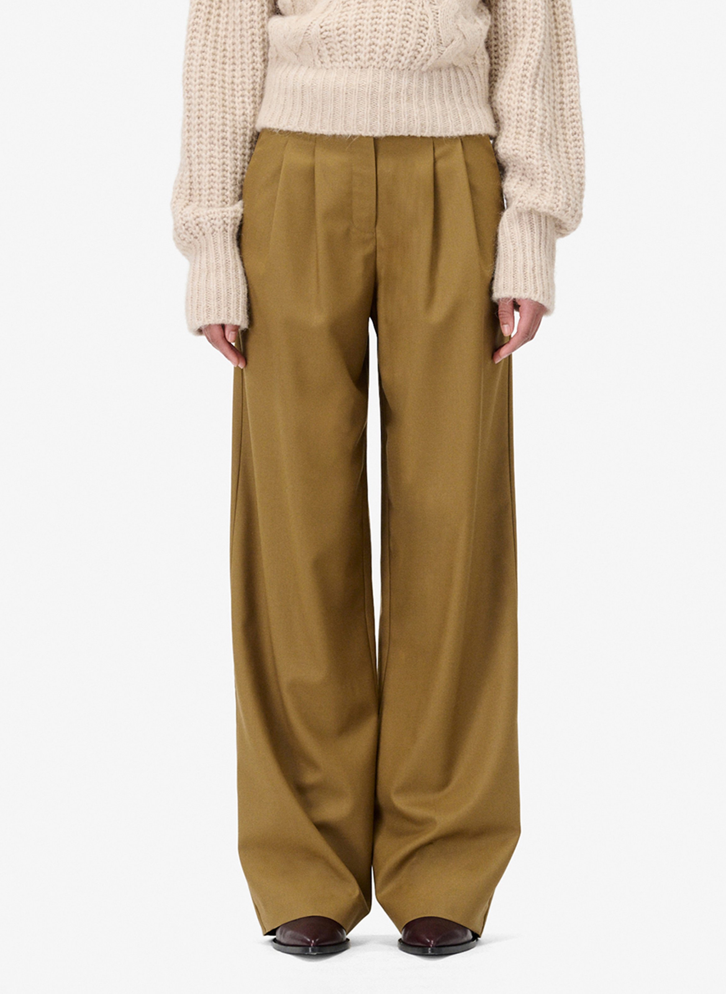 Bandol - Gerade geschnittene Wollhose IRO Braun