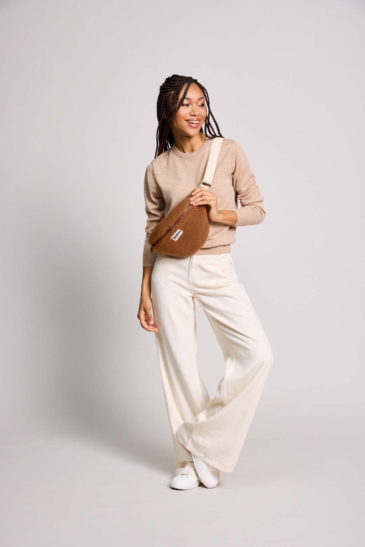 Cotton waist bag HINDBAG Brown