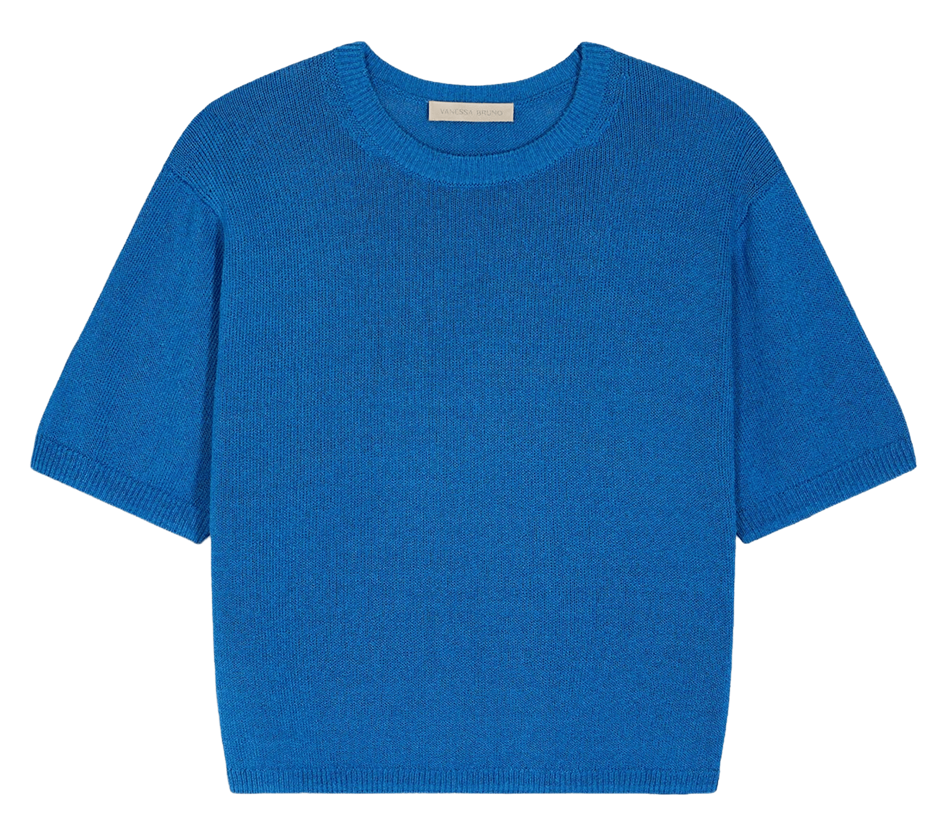Pull manches courtes en maille fine VANESSA BRUNO Bleu