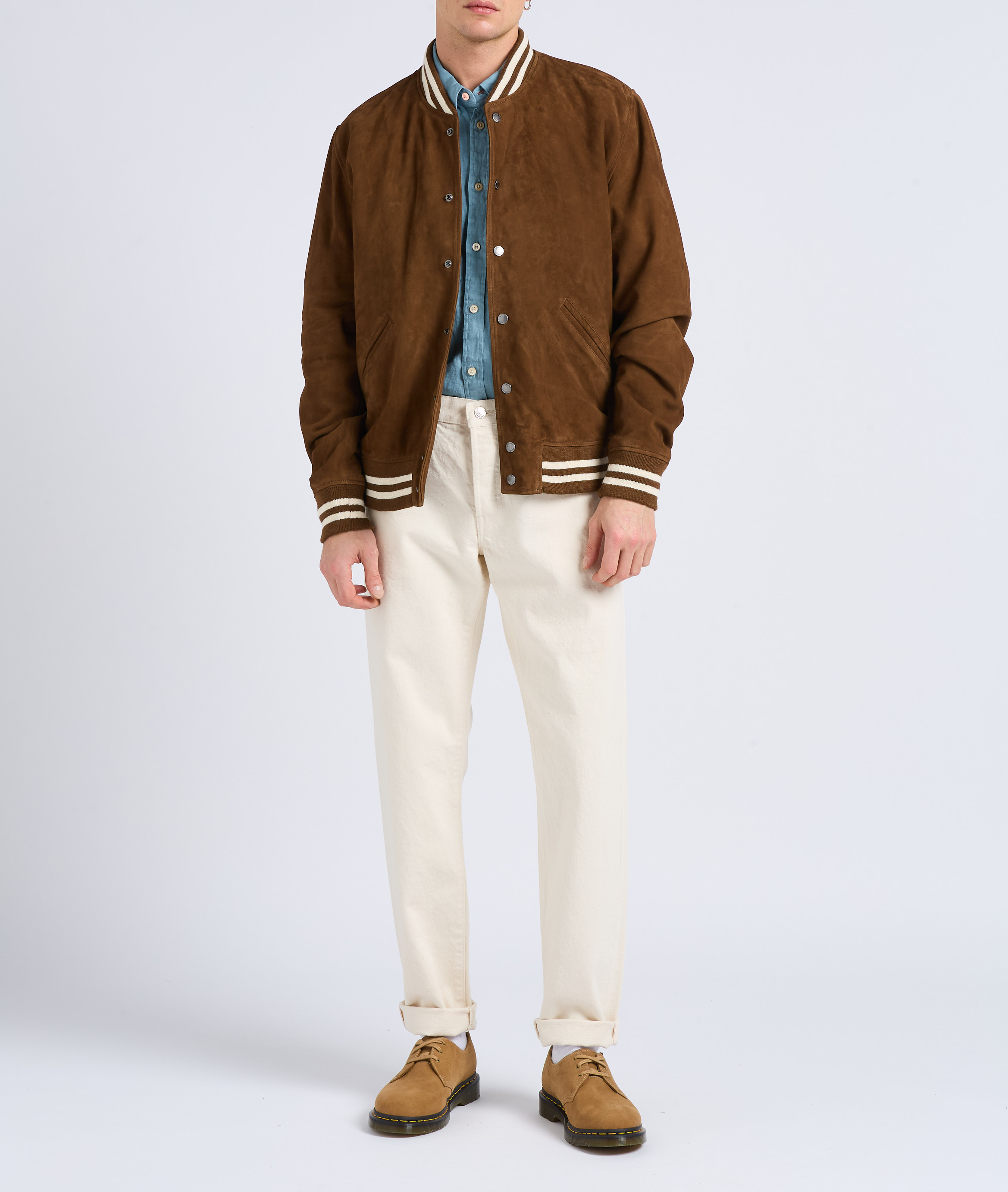 Regular-fit linen shirt with cutaway collar PAUL SMITH Blue