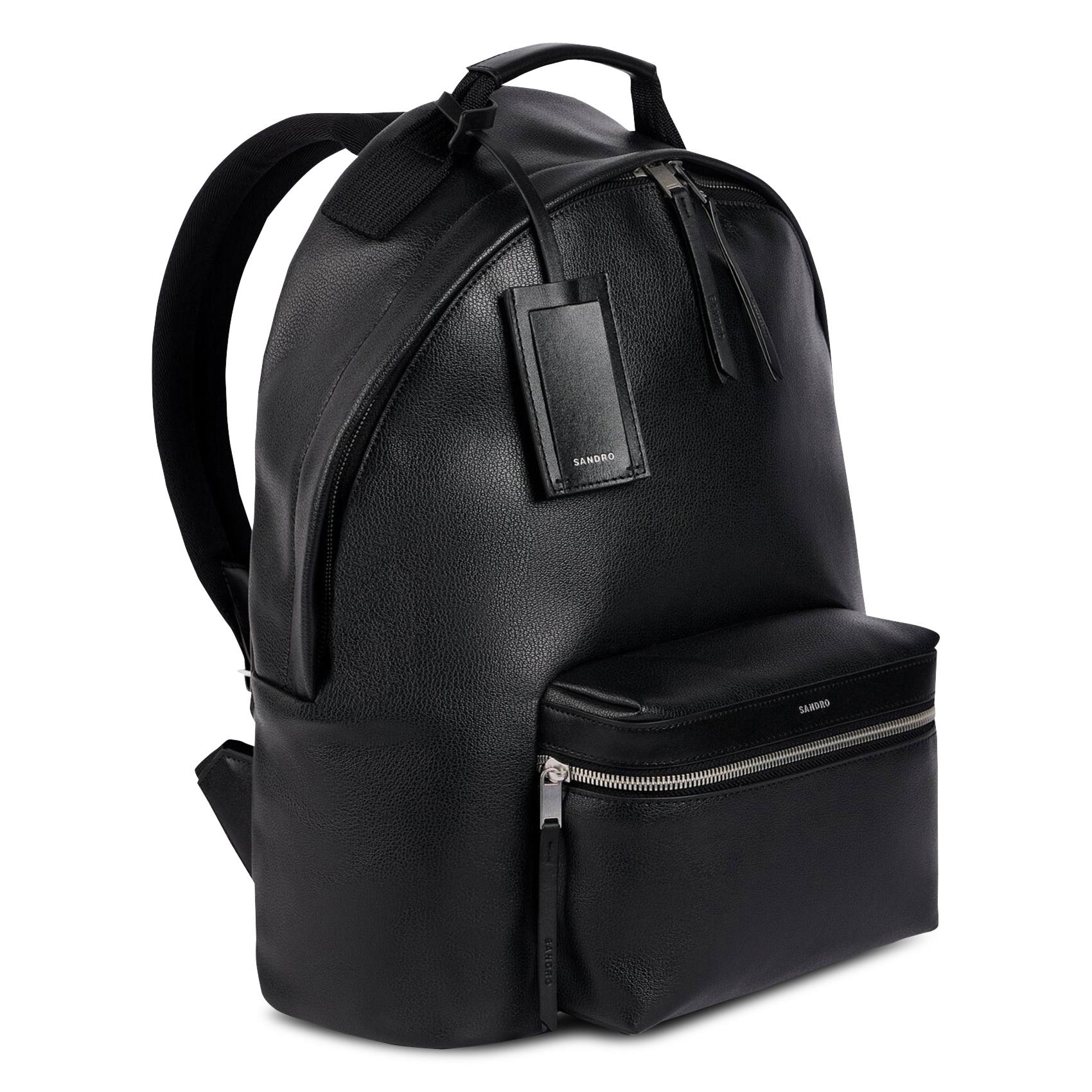 Sac à dos zippé uni SANDRO Noir