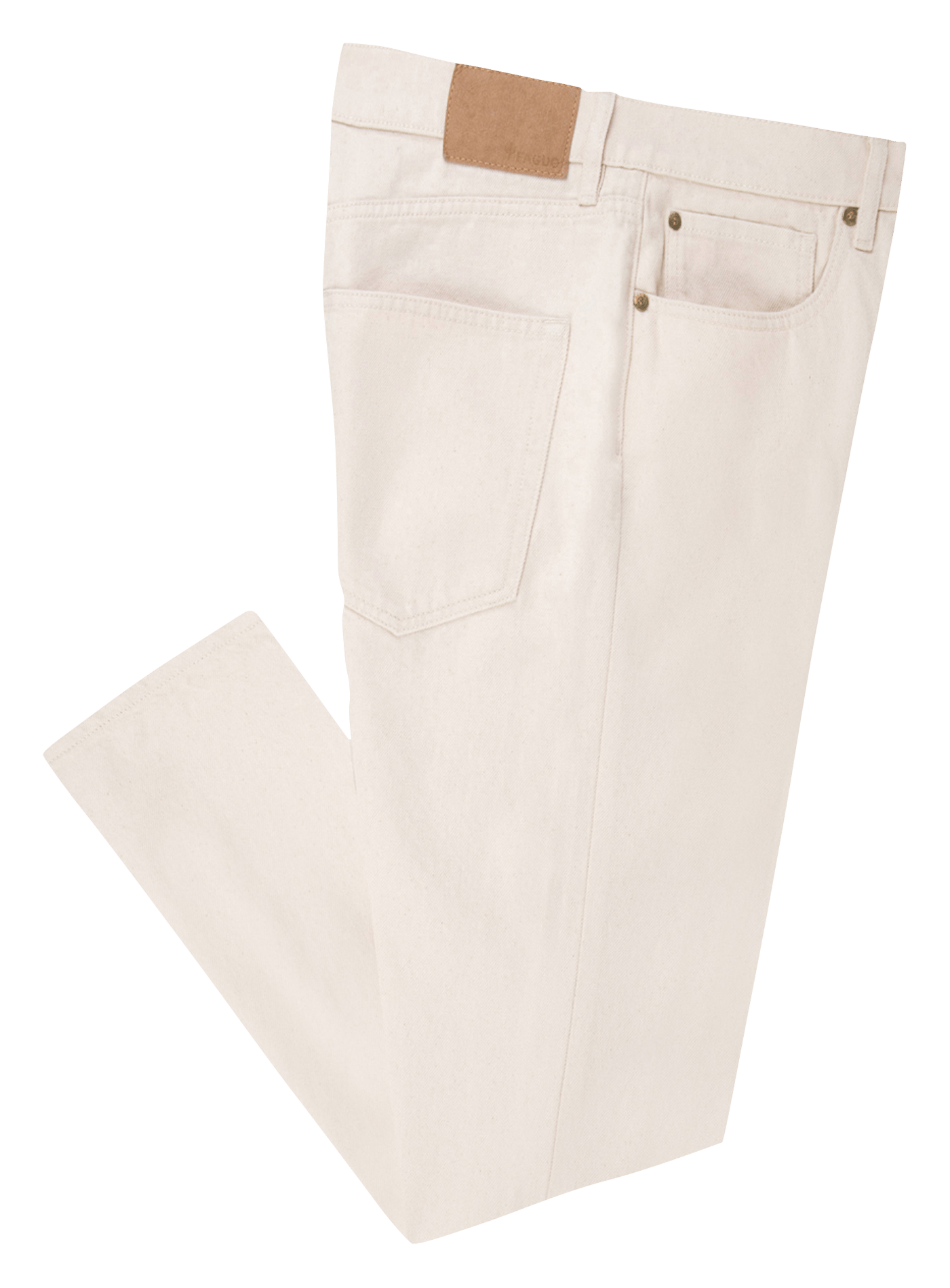 Pantalon droit en coton FAGUO Beige