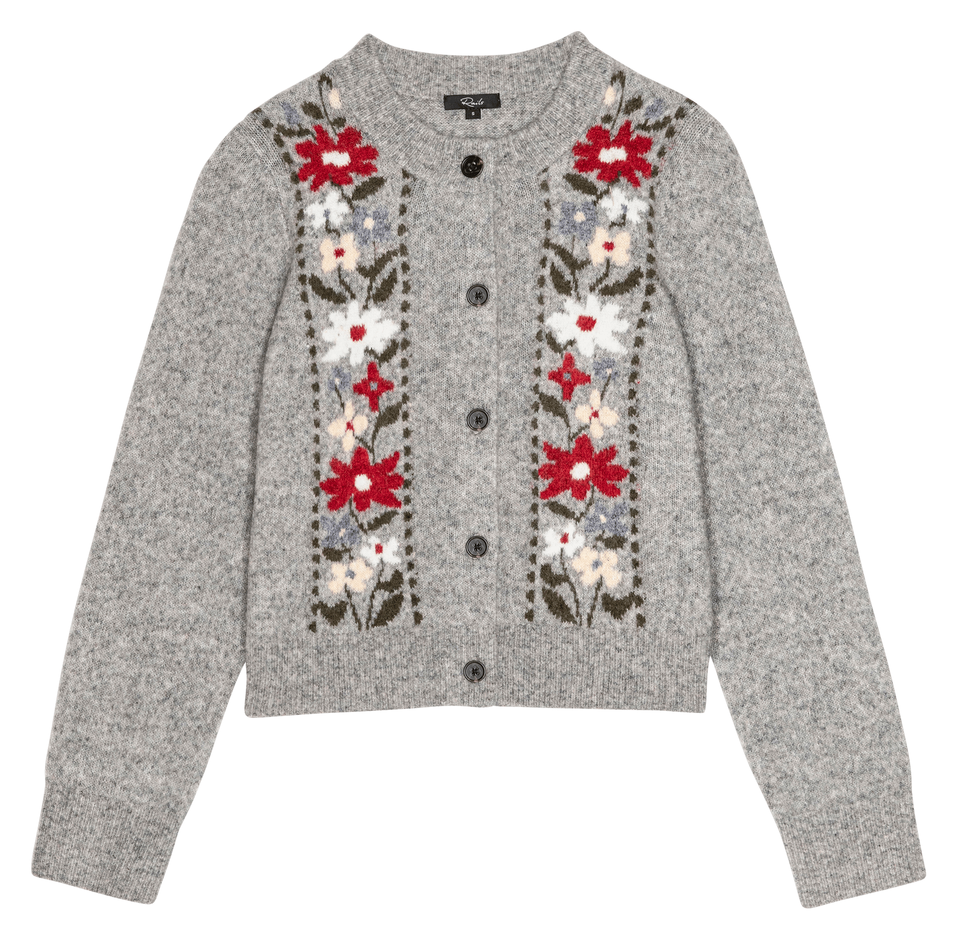 Gilet droit imprimé RAILS Gris