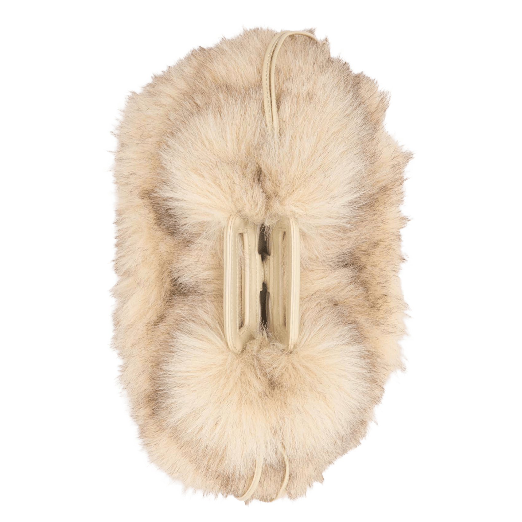 Sac porté épaule effet fourrure MAJE Beige