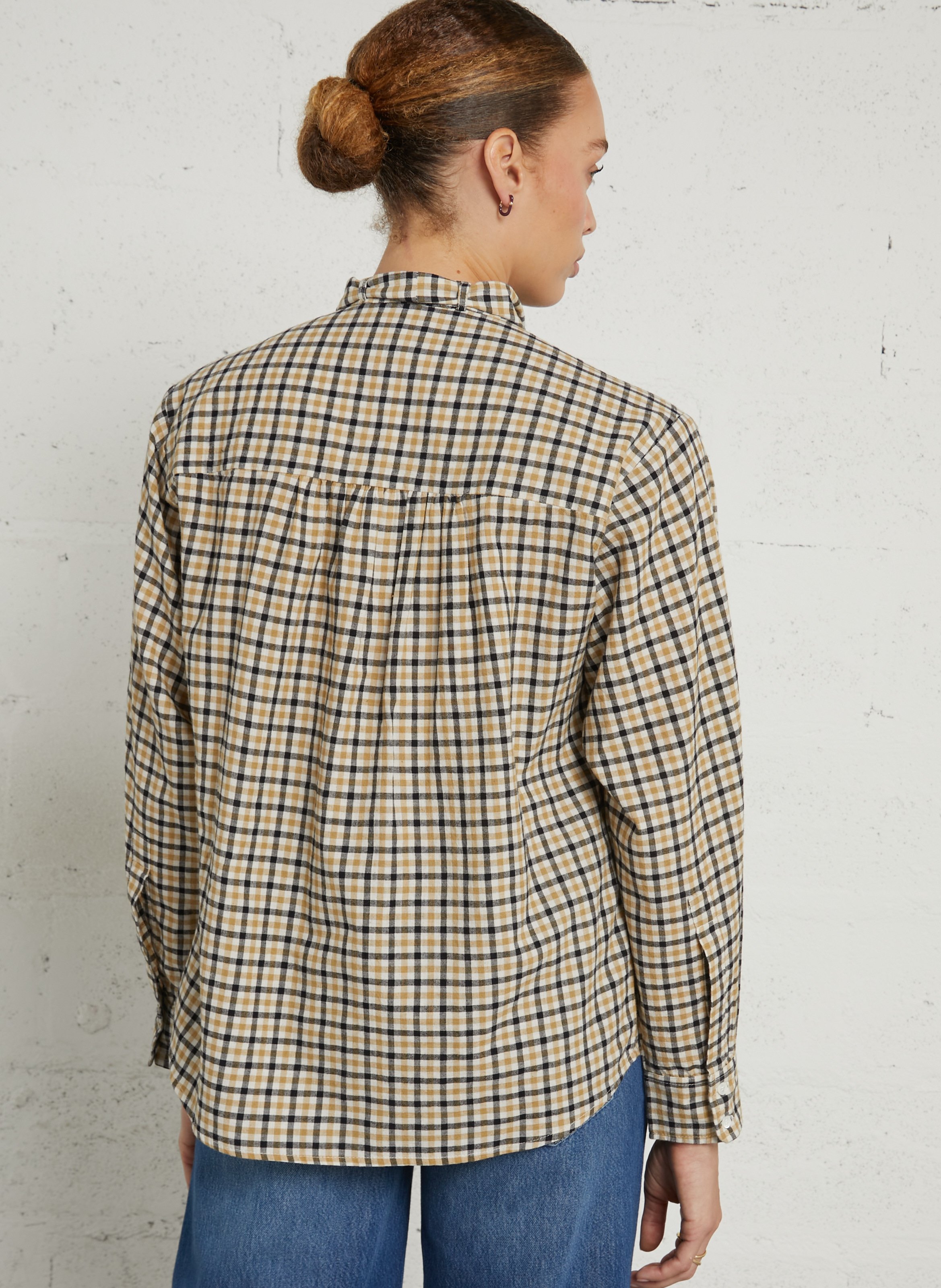 Blouse met strik kraag, bedrukt in katoen FEEKA Veelkleurig