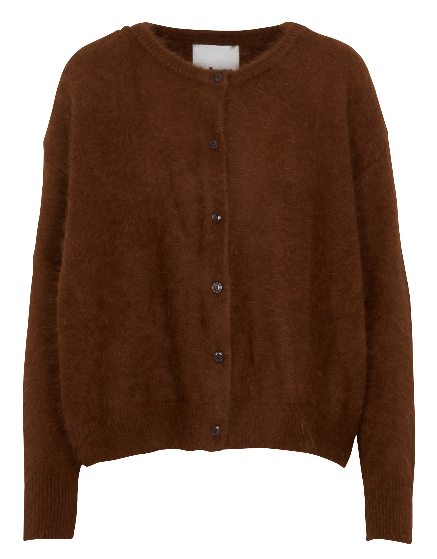 Oversized cardigan in blended angora BELLEROSE Brown