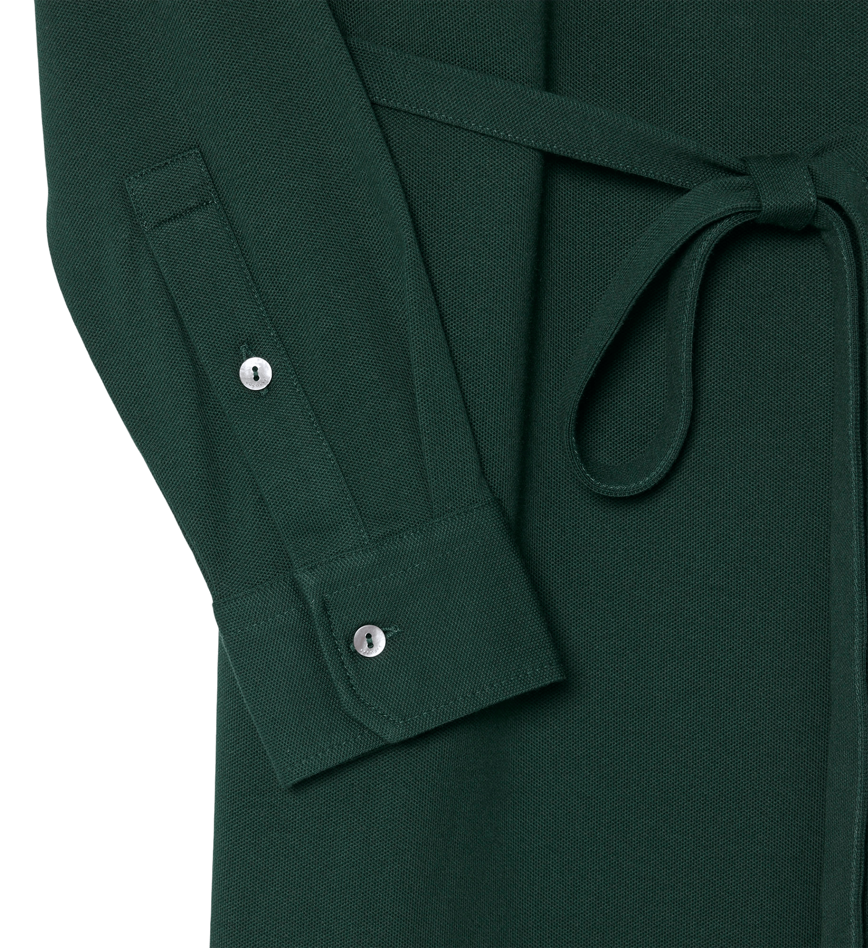 Robe cache-cœur cintrée en coton mélangé LACOSTE Vert