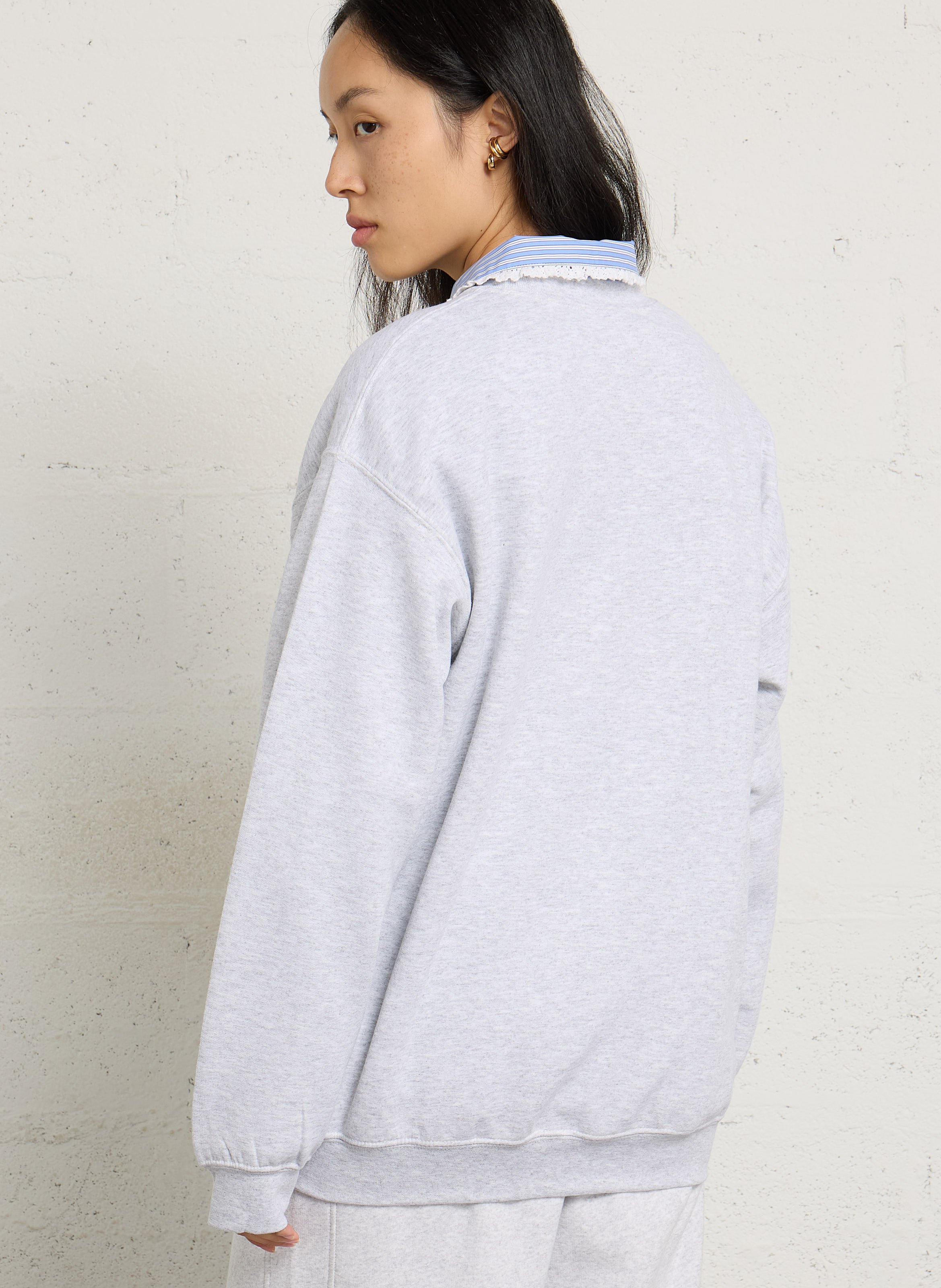 Sweat oversize en coton mélangé NEWTONE Gris