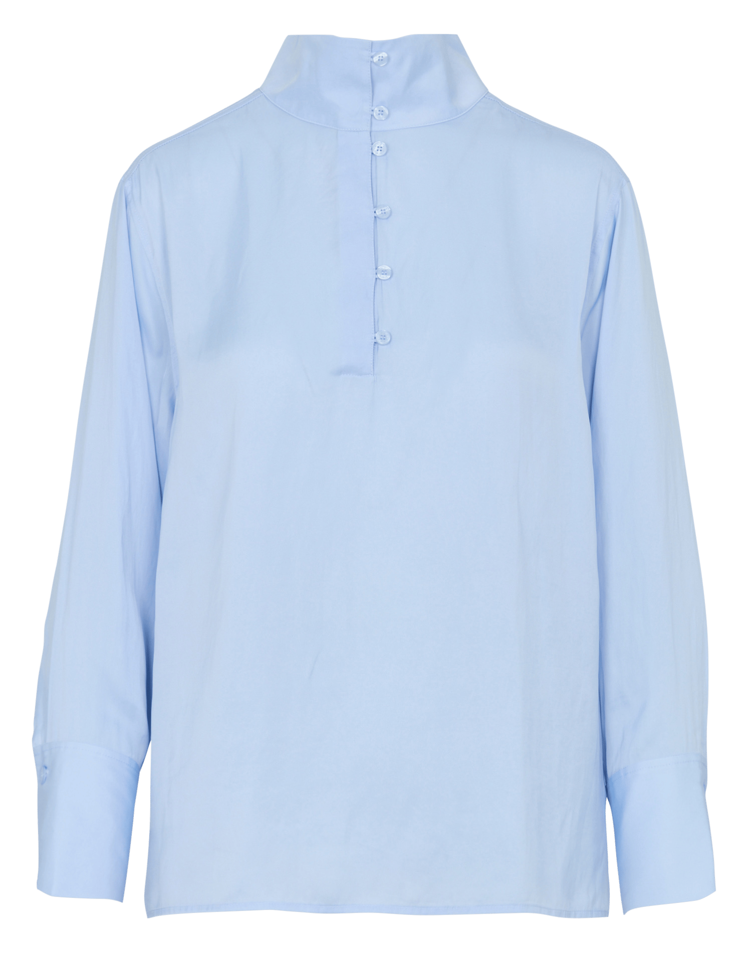 Chemise col montant boutonné unie ZAPA Bleu