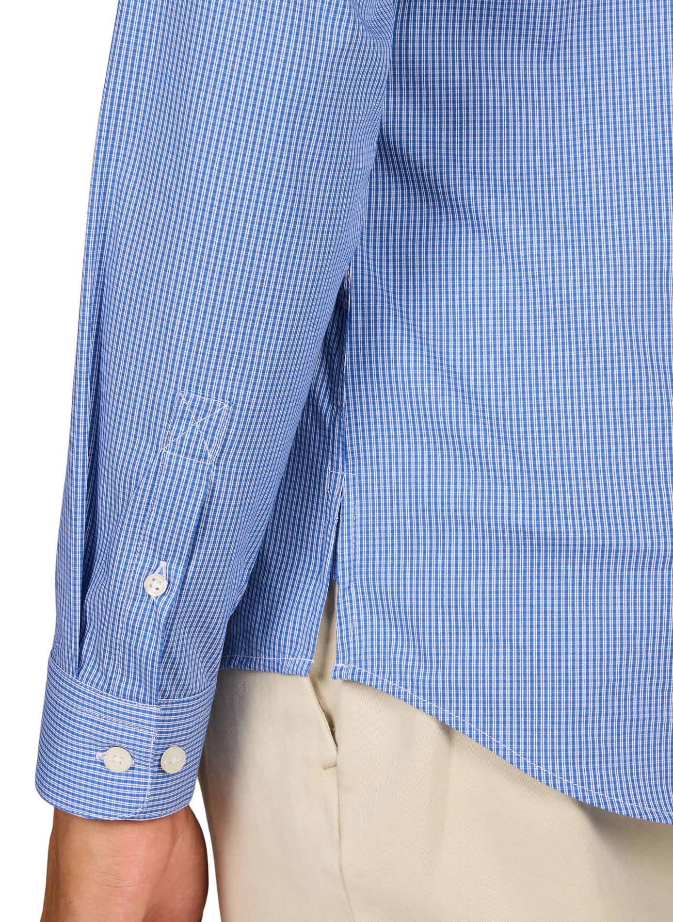Straight classic-collar shirt in Icaro-S cotton AU PRINTEMPS PARIS Blue