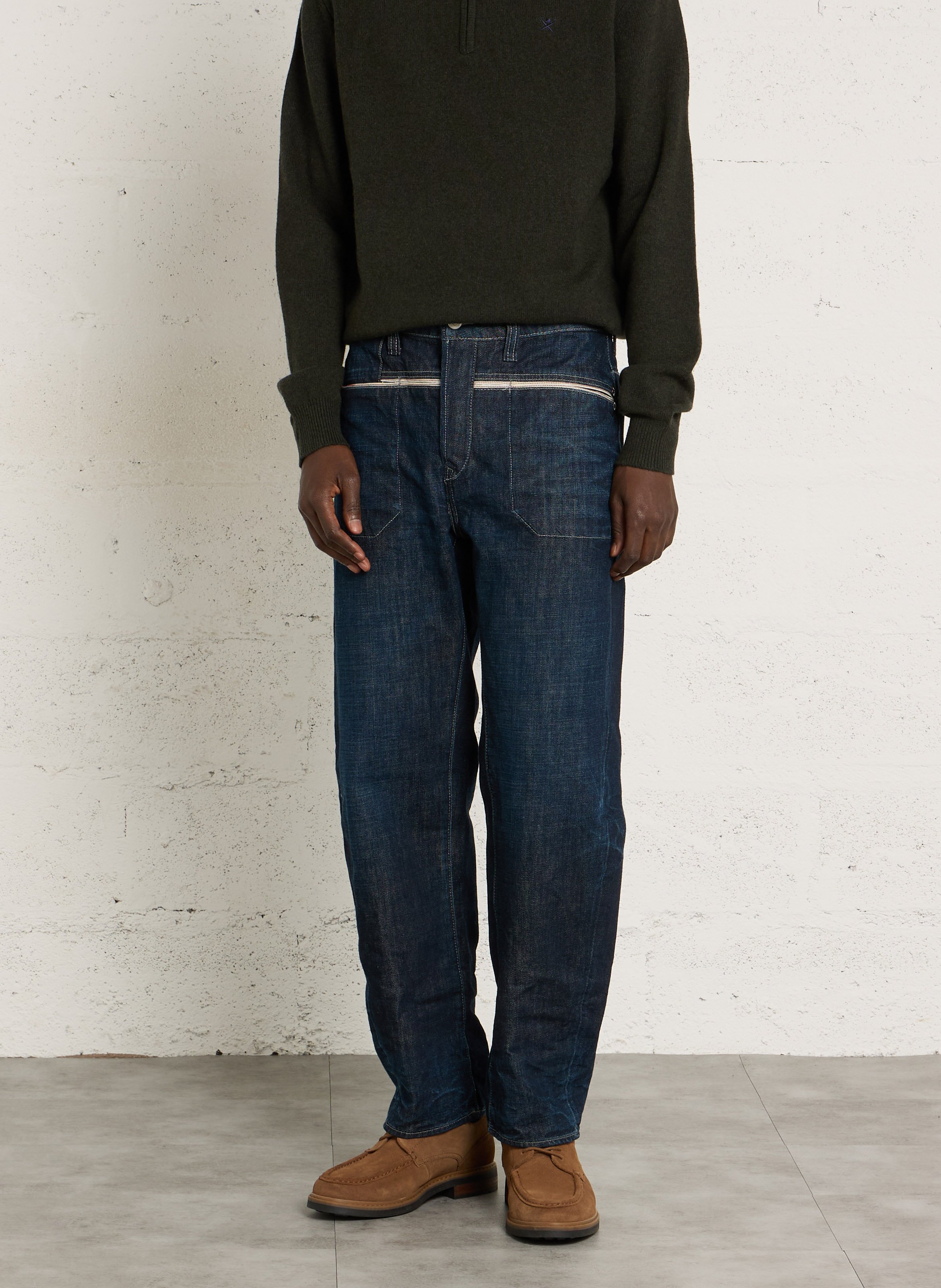 Straight Cut Jeans aus Baumwolle LE TEMPS DES CERISES Blau