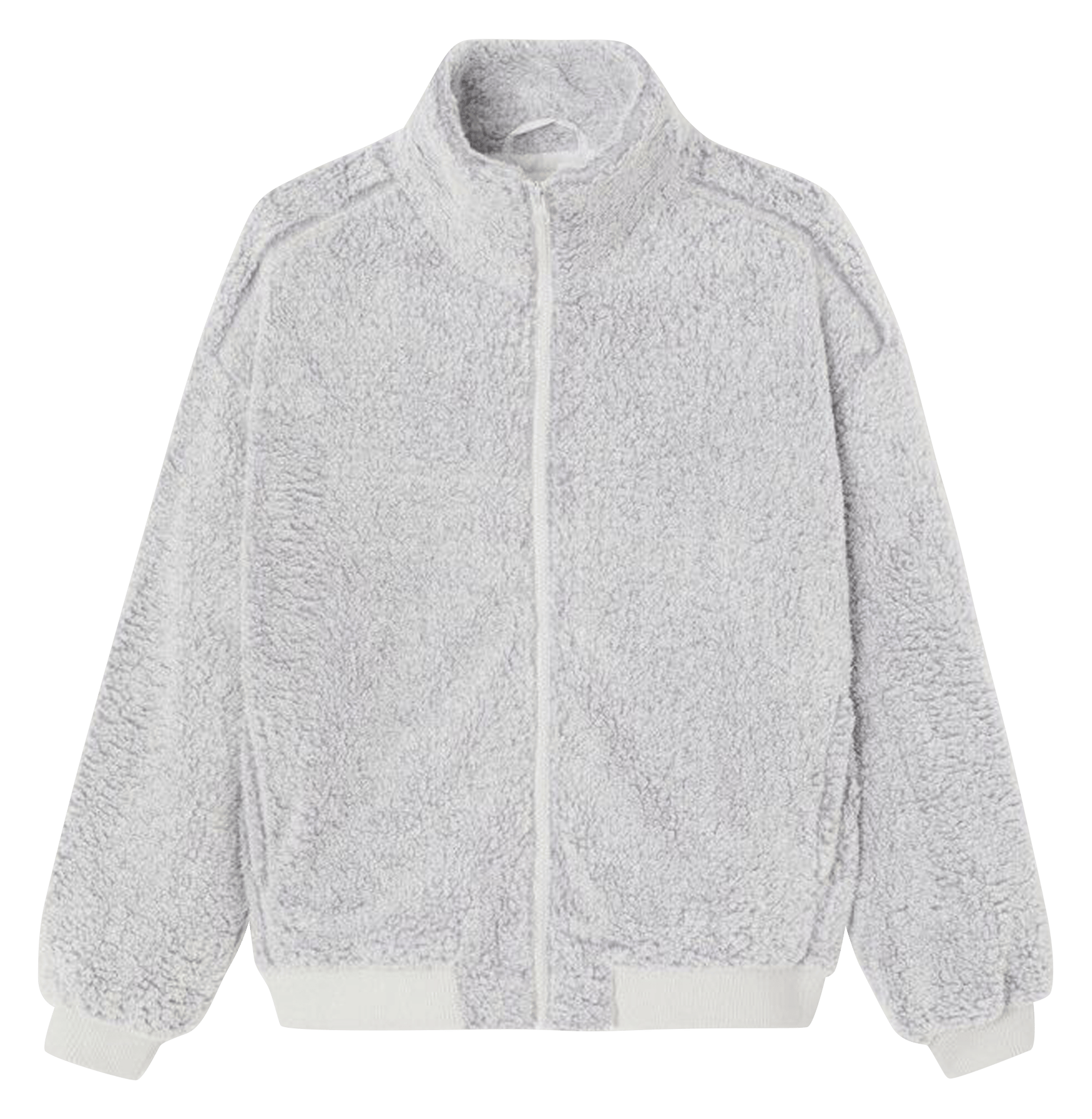Loose-fit zip-up high-neck jacket AMERICAN VINTAGE Grey