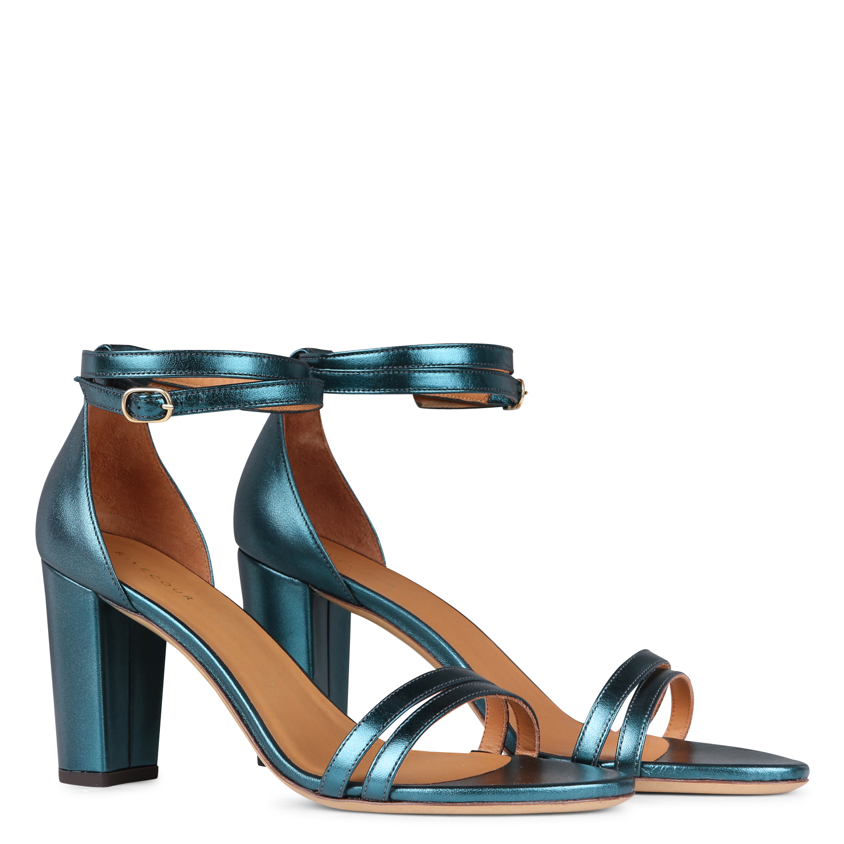 Sandales à talons en cuir  RIVECOUR Vert