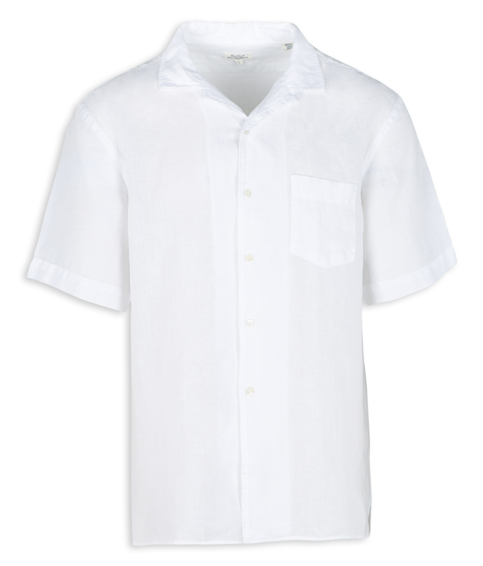 Linen shirt with classic collar HARTFORD White